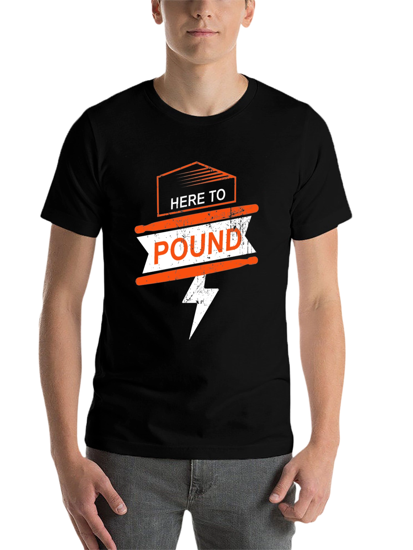 Black Here to Pound T-Shirt - Black view 7