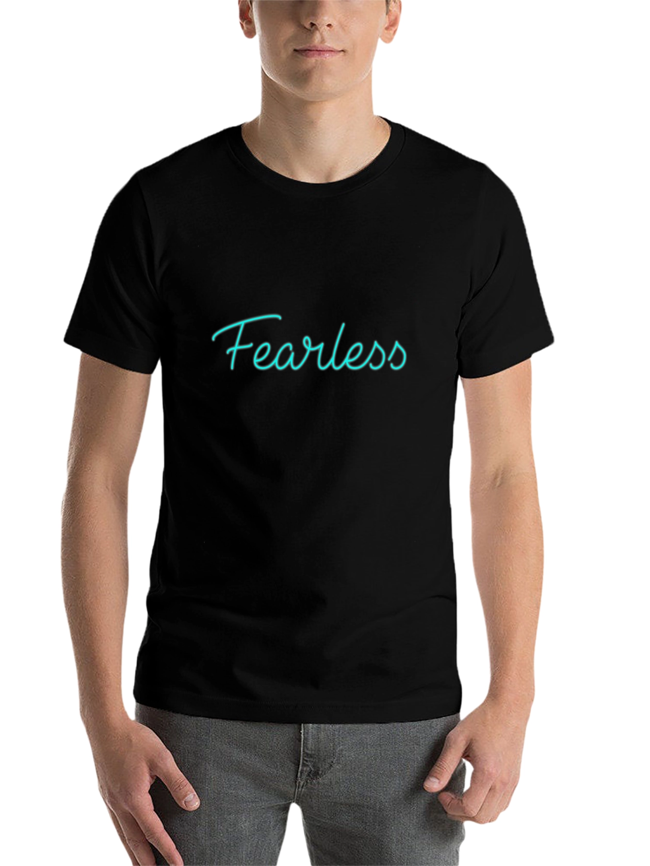 Black Fearless Black Graphic Tee view 7