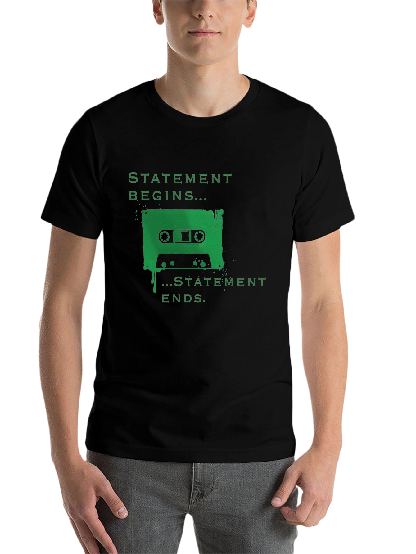 Black Statement Begins Graphic Tee view 7
