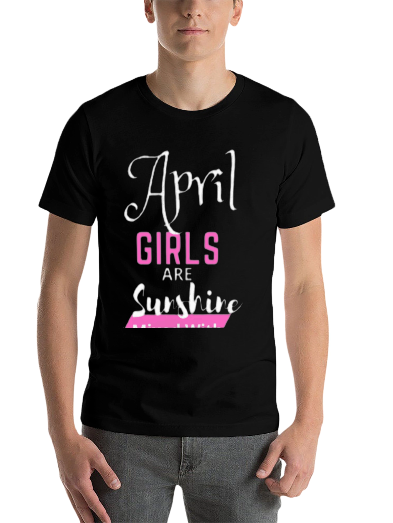 Black April Girls Are Sunshine T-Shirt view 7