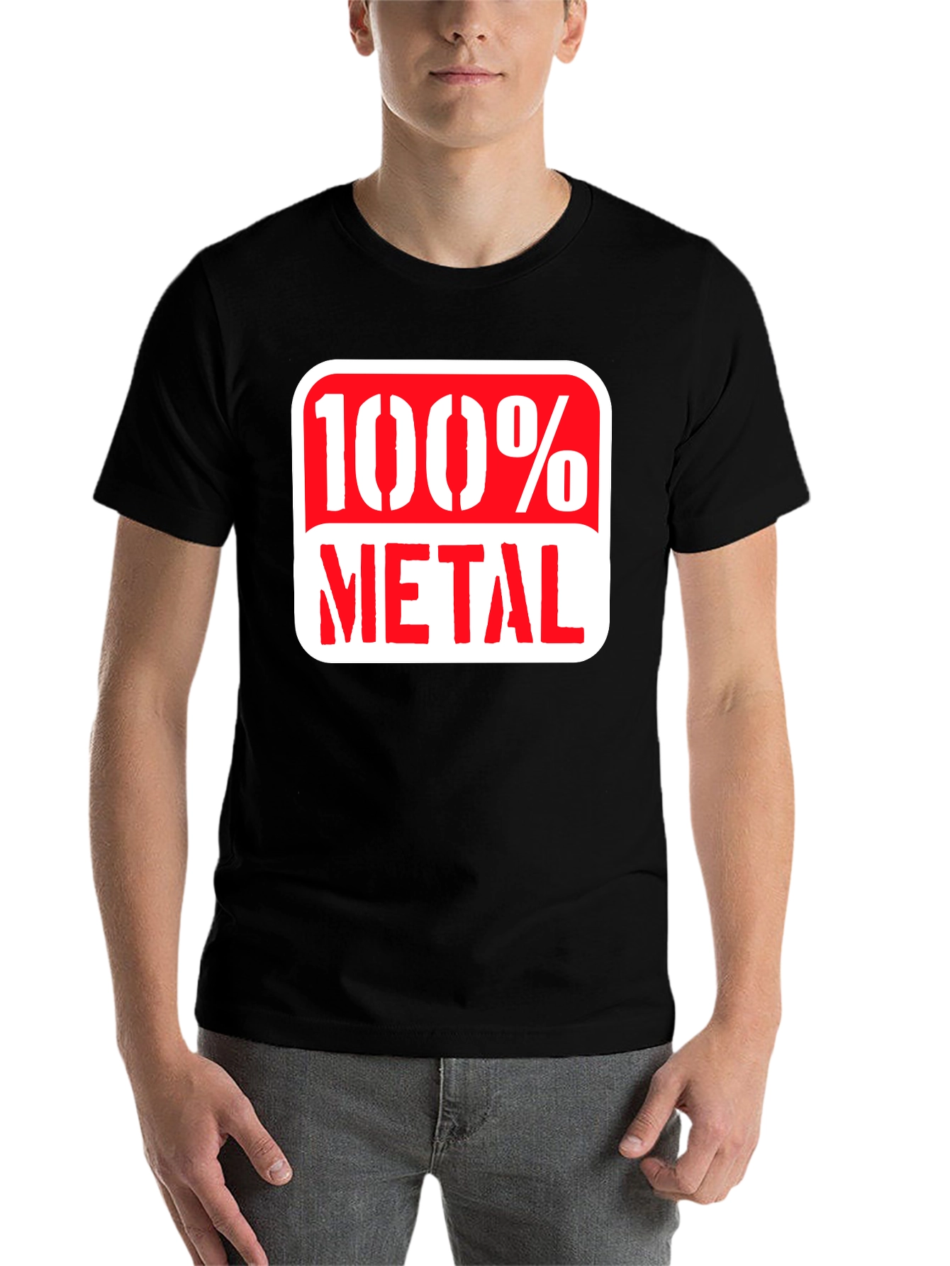 Black 100% Metal Graphic Tee - Rocker Style view 7