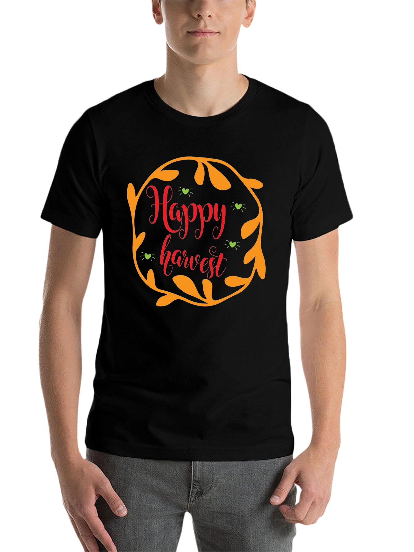 Black Happy Harvest Black T-Shirt view 7