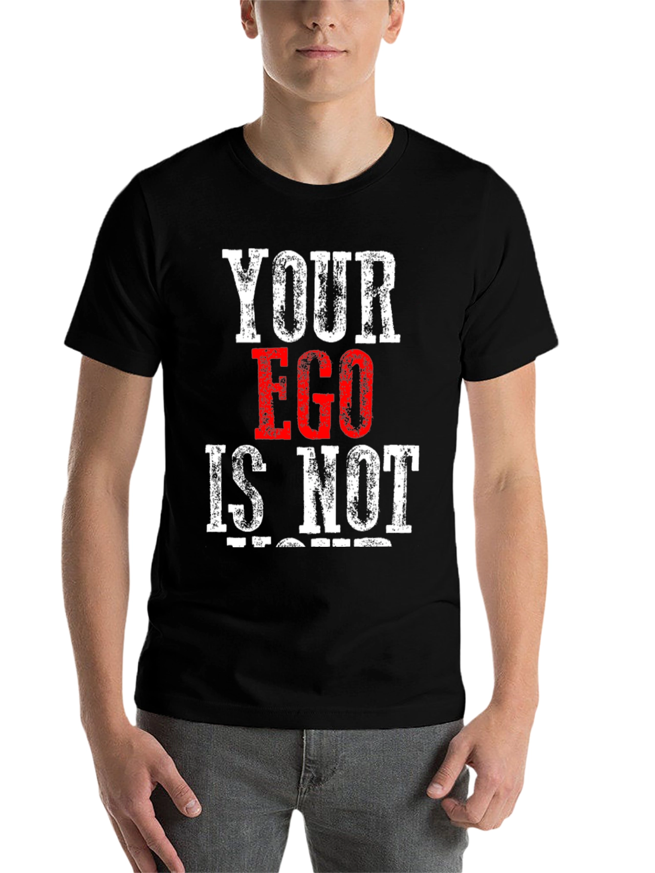 Black Your Ego Is Not Negotiable Graphic Tee view 7