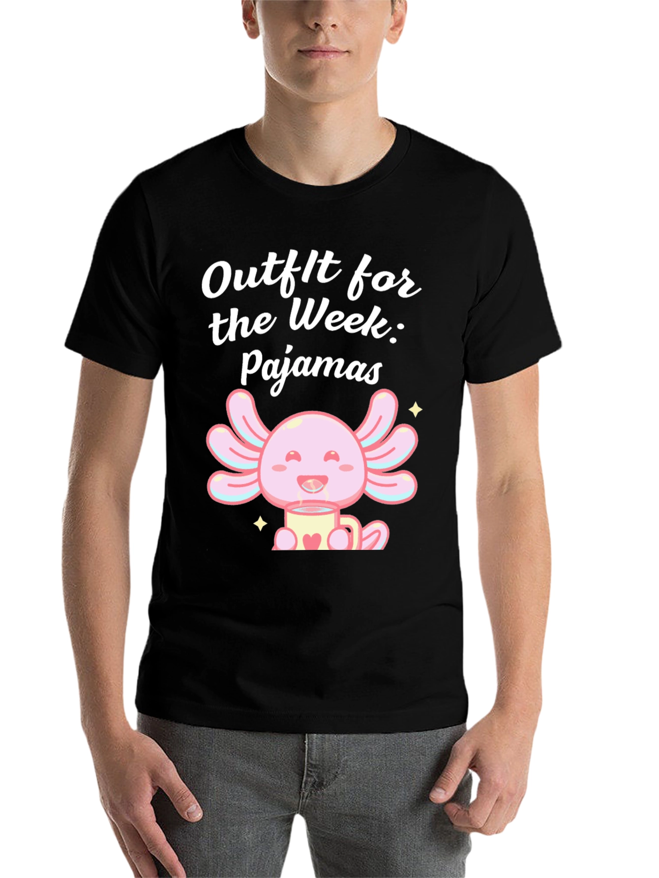 Black Outfit for the Week Pajamas T-Shirt view 7