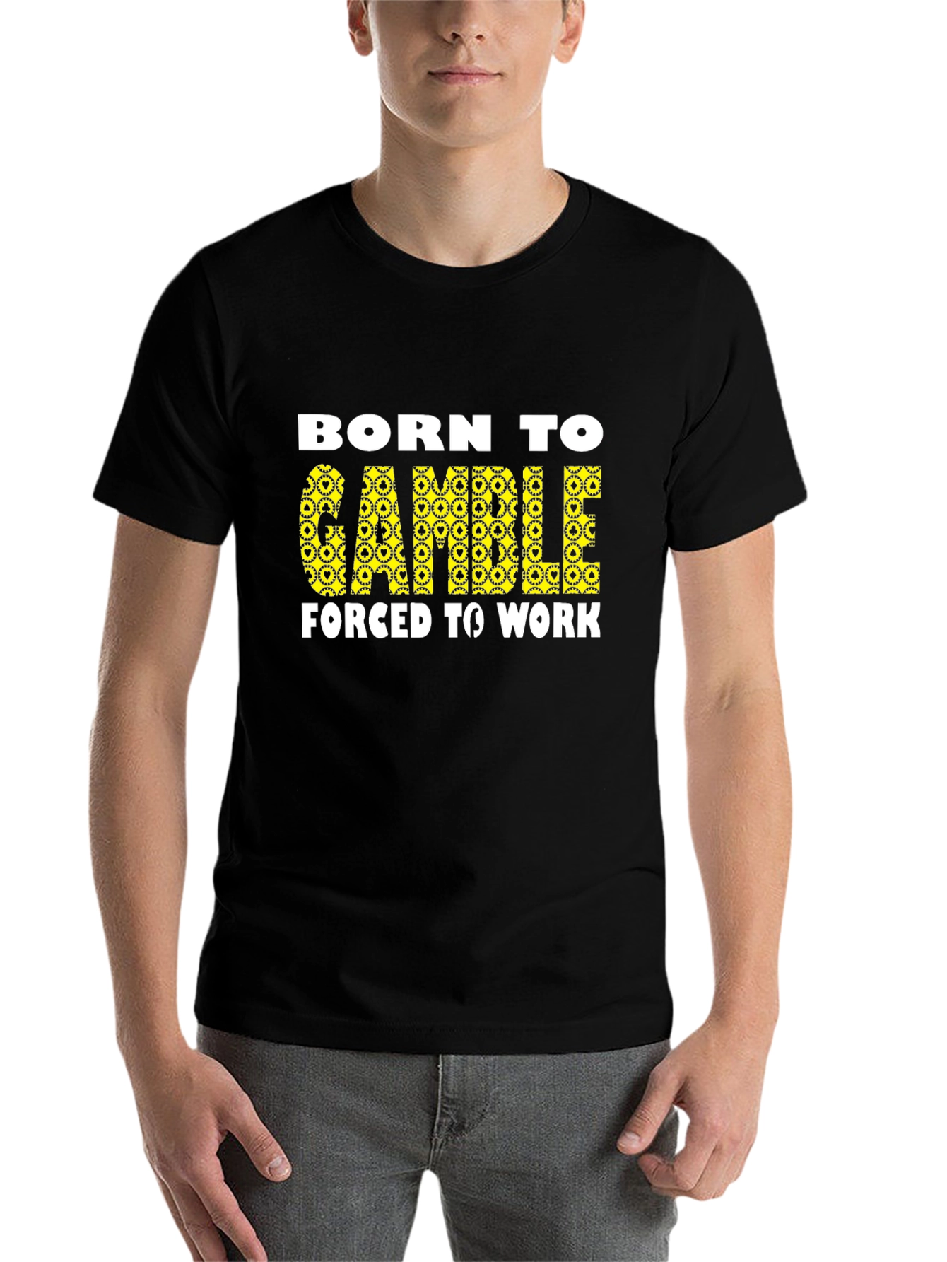 Black Born to Gamble T-Shirt view 7