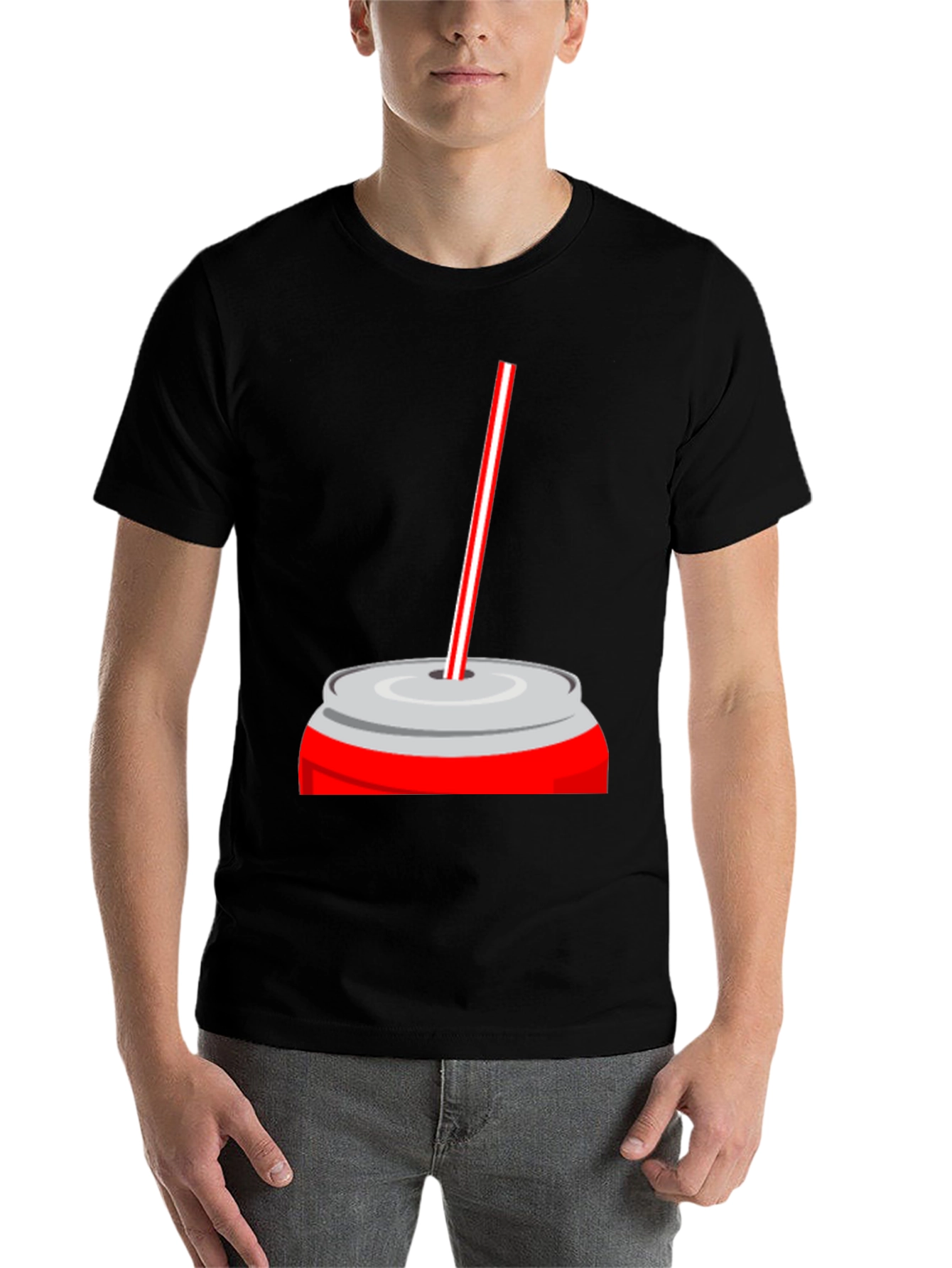 Black Soda Can T-Shirt - Refreshing & Unique Design view 7