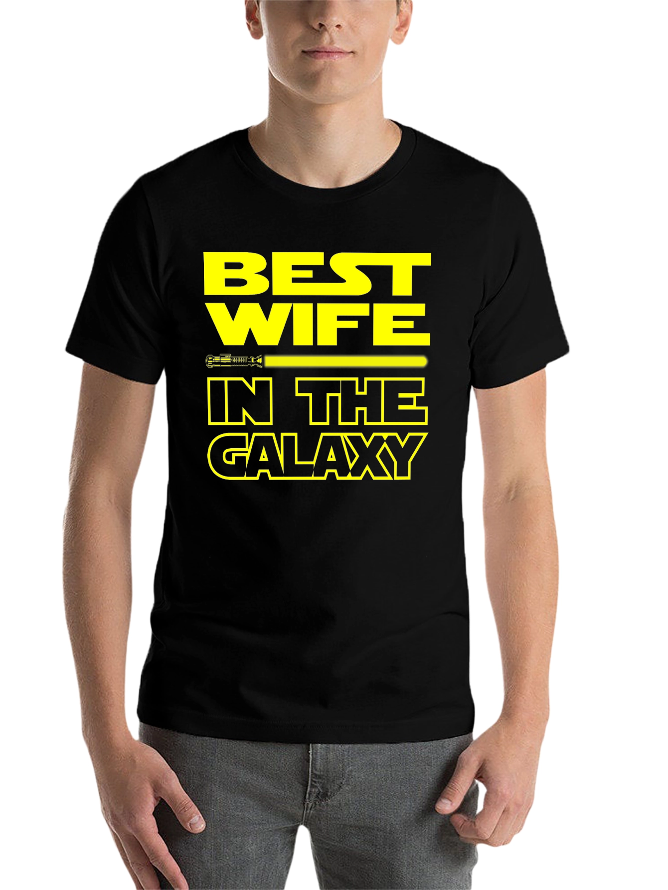 Black Best Wife in the Galaxy T-Shirt Star Wars Gift view 7