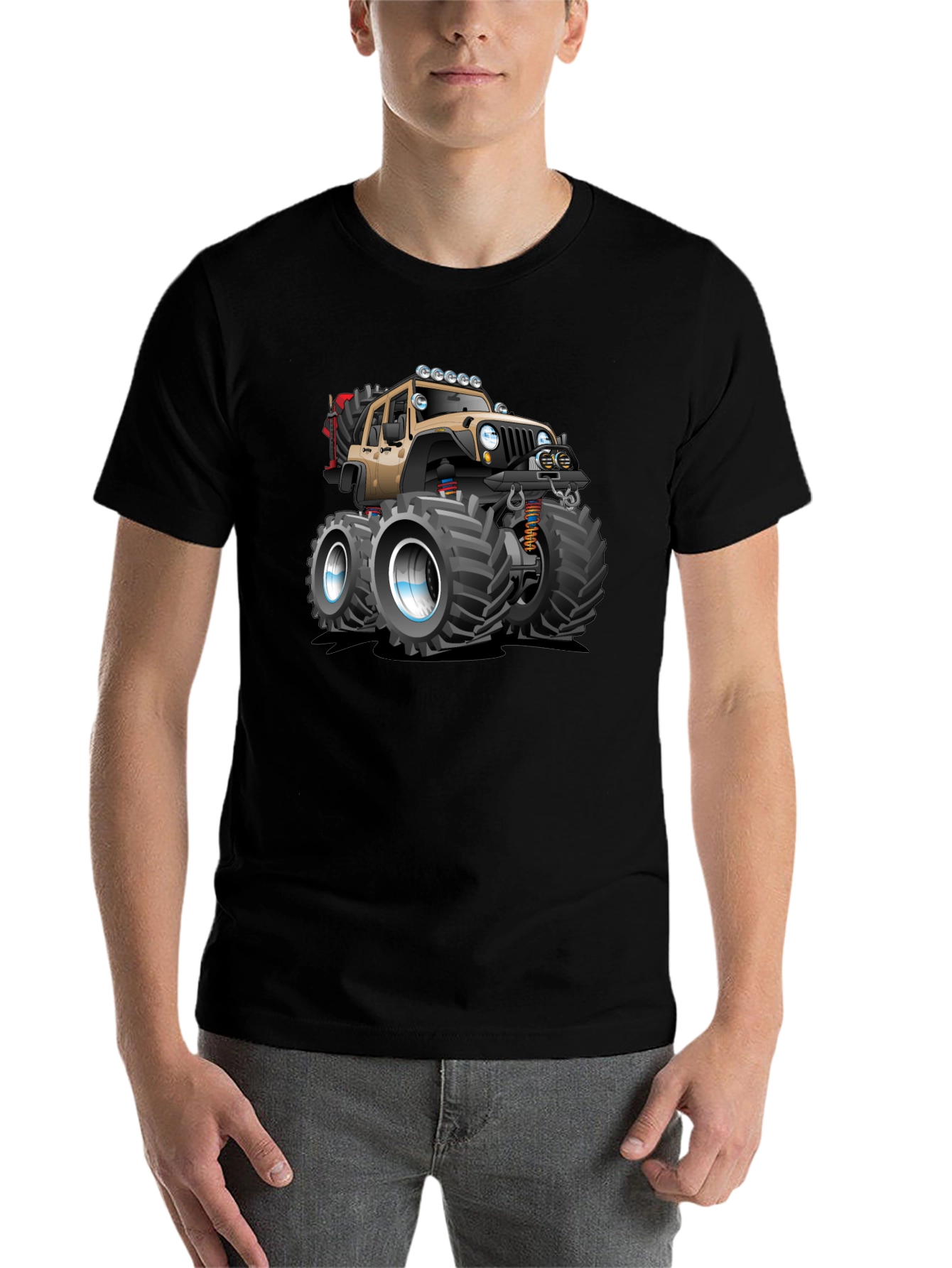 Black Monster Truck Graphic Tee - Off-Road Style view 7