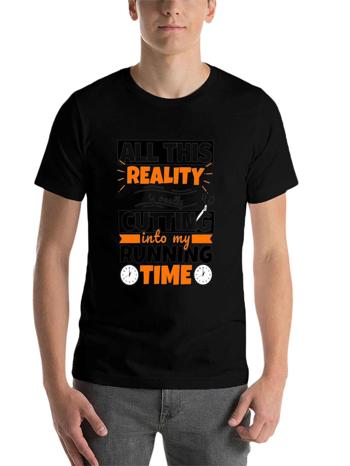 Black Reality Cutting Into My Running Time T-Shirt view 7