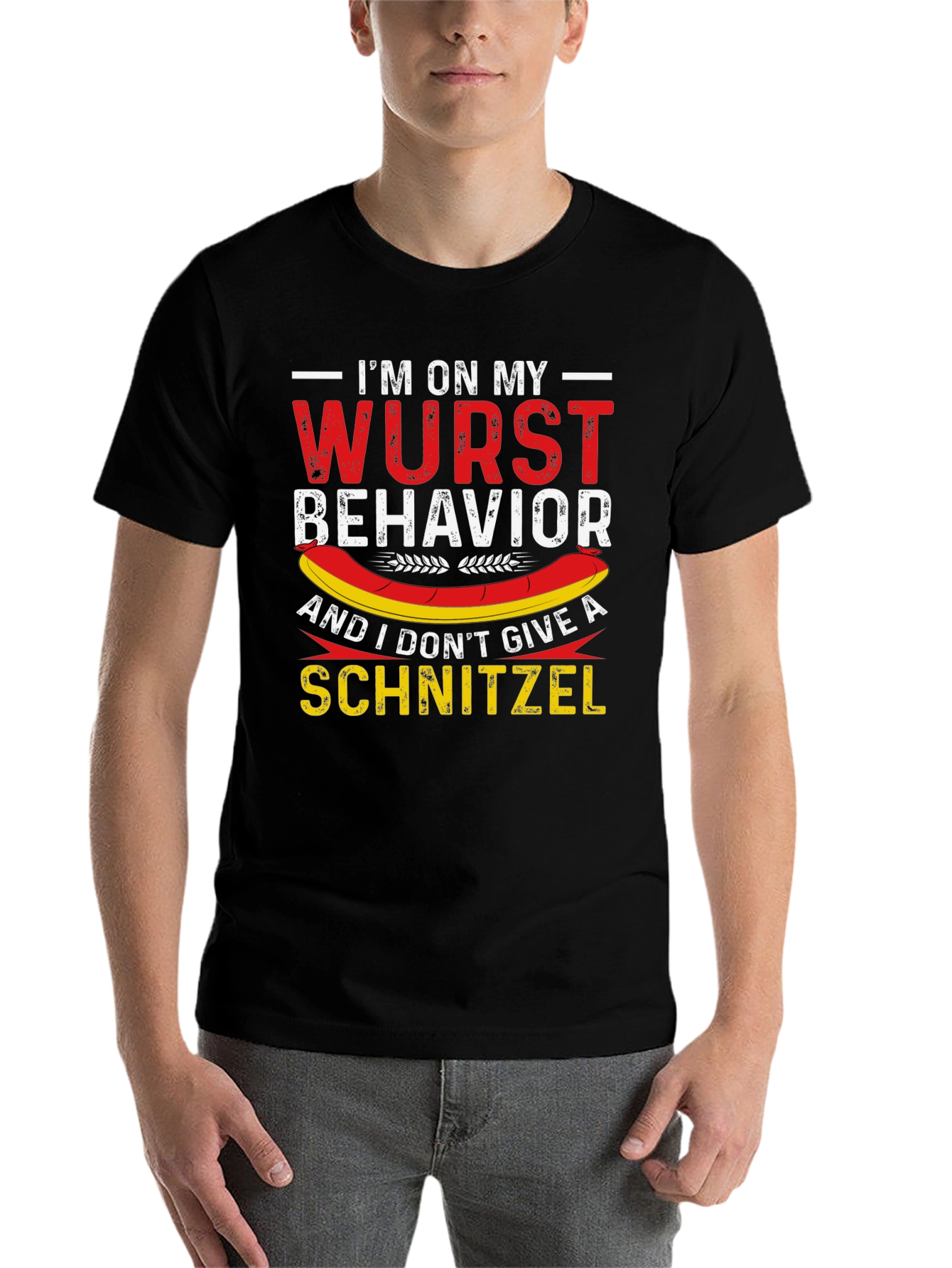 Black Wurst Behavior Funny German T-Shirt view 7
