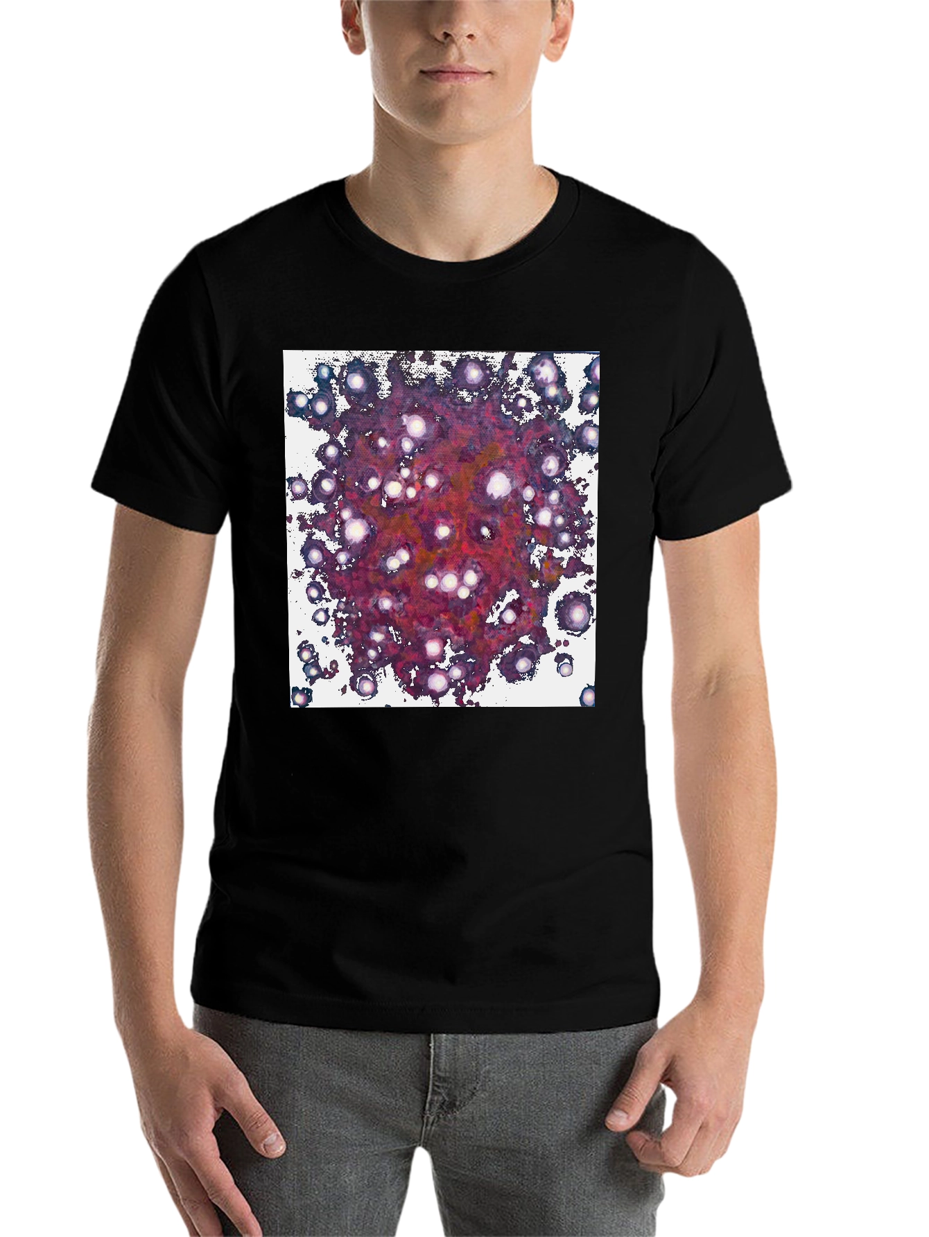 Black Galaxy Dream T-Shirt - Abstract Space Design view 7