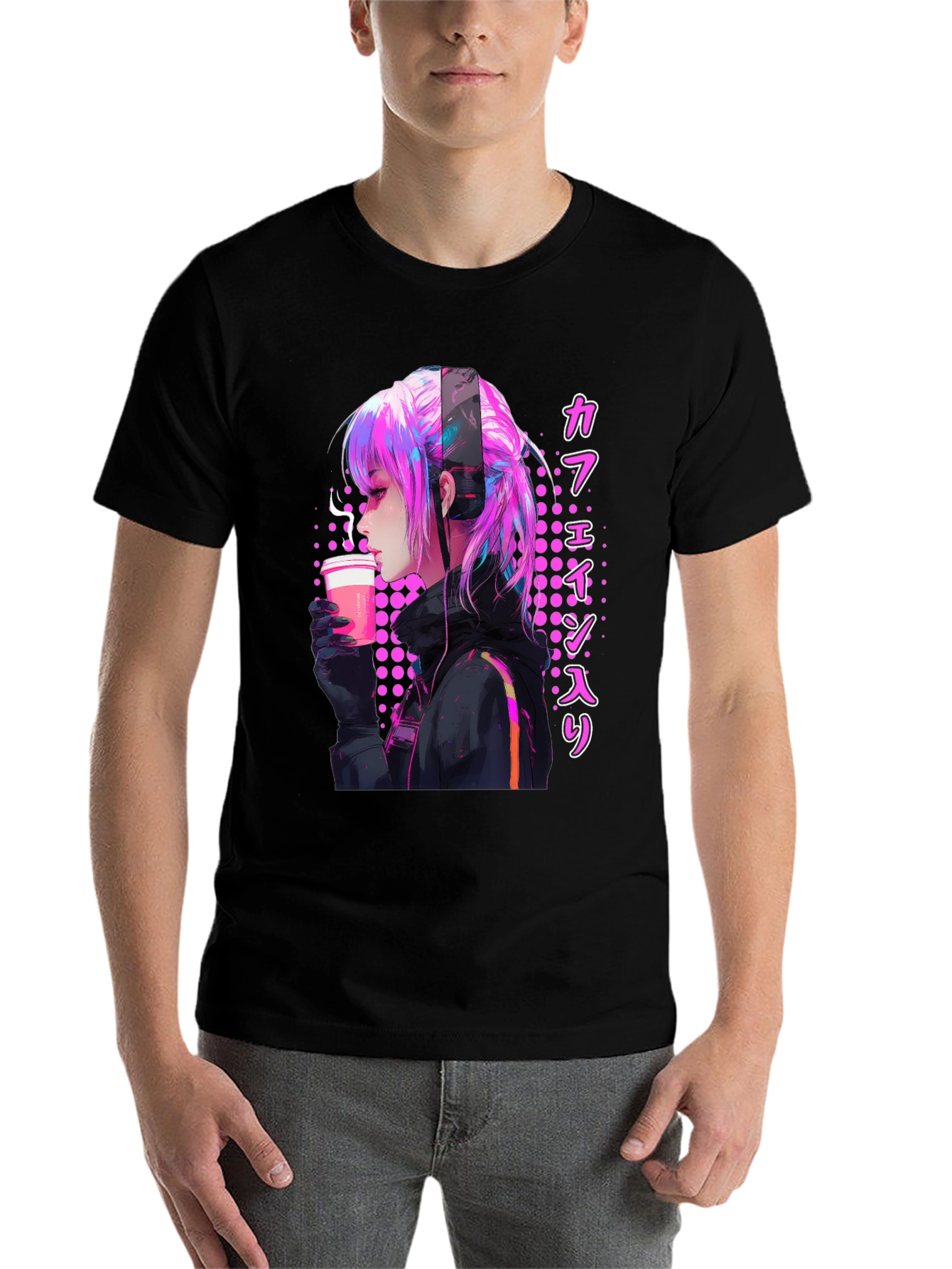 Anime Girl Caffeine T-Shirt - 7