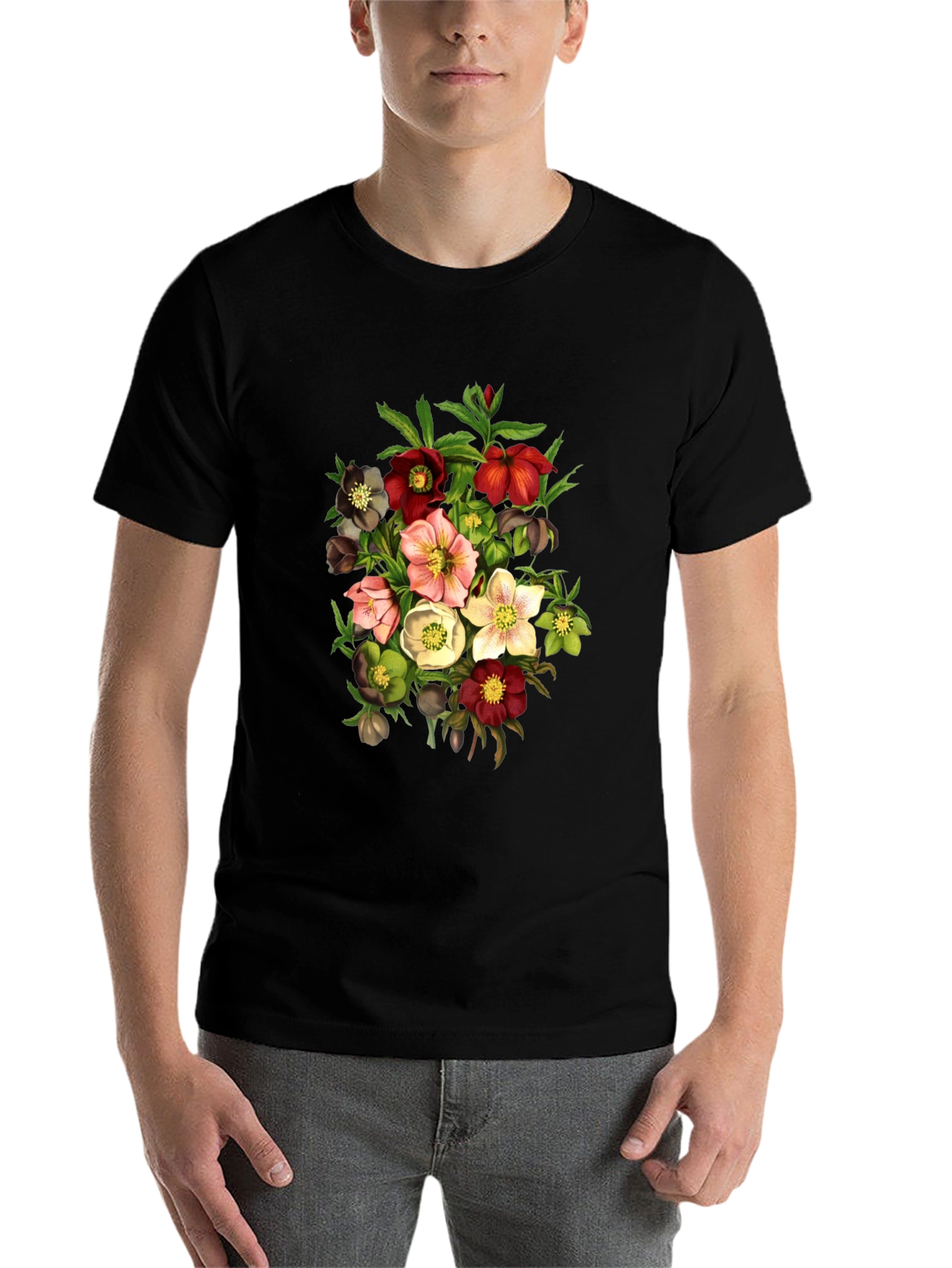 Floral Bouquet Graphic T-Shirt - Vintage Style - 7