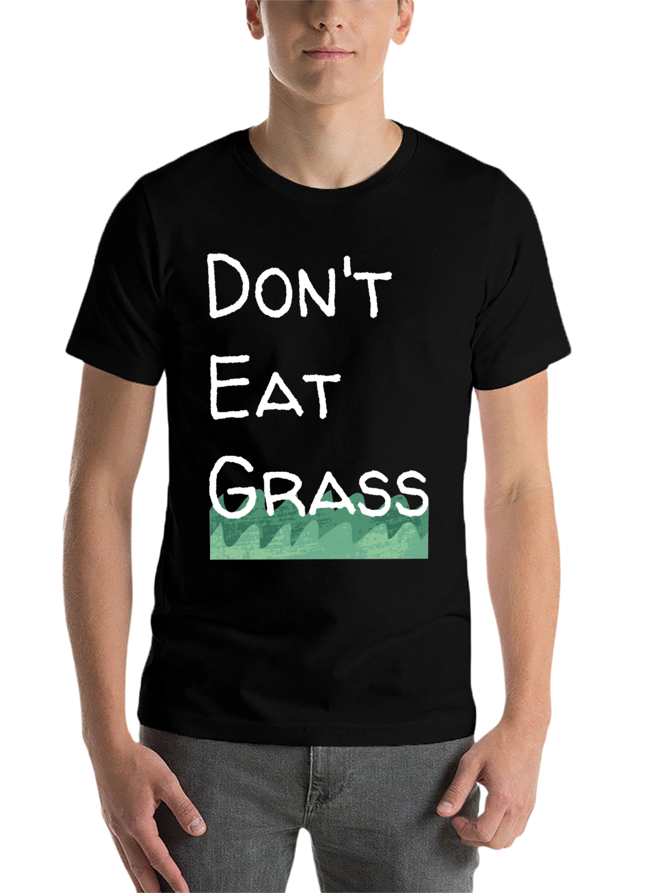 Black Don't Eat Grass T-Shirt - Funny Novelty Tee view 7