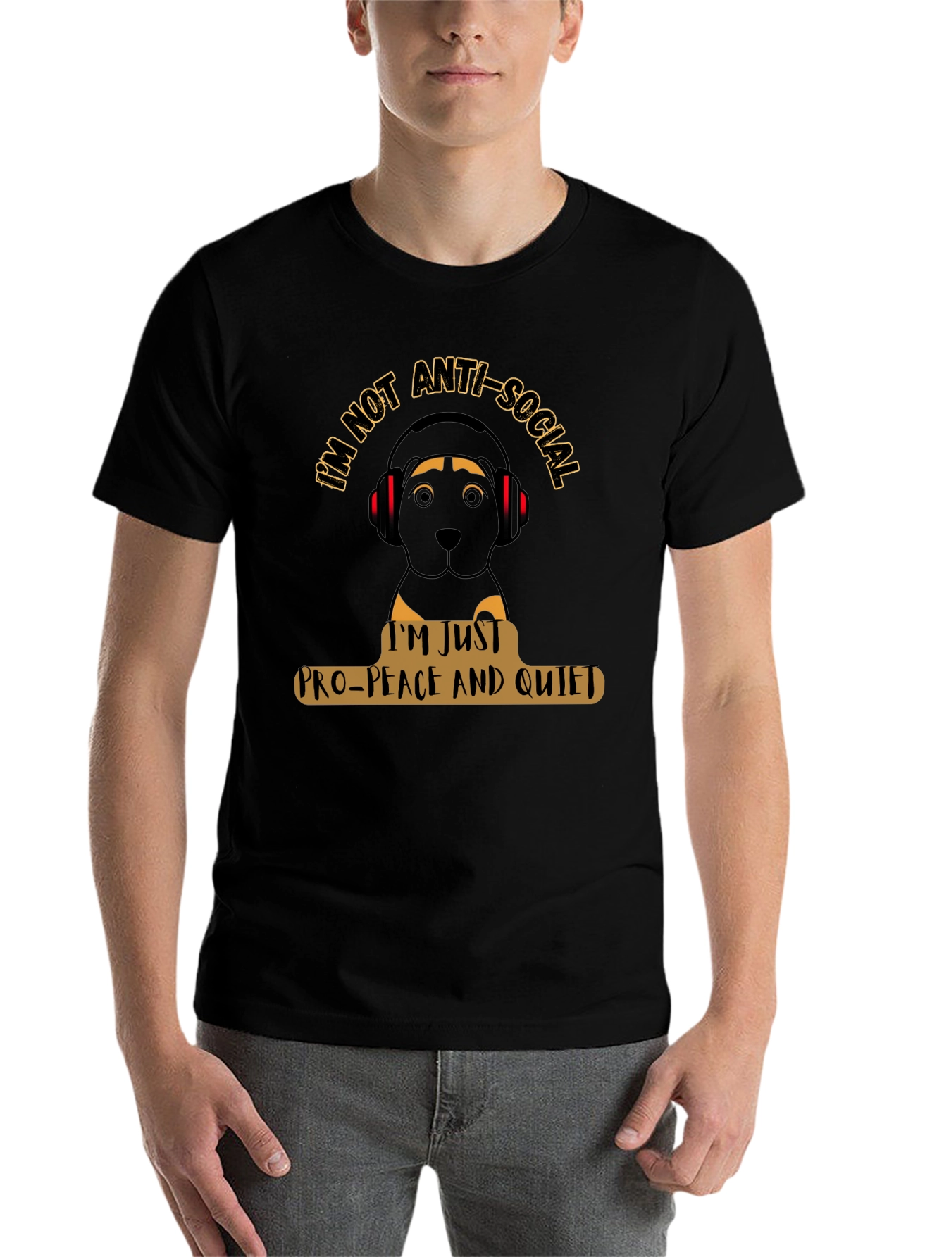 Black Anti-Social Pro-Peace T-Shirt view 7