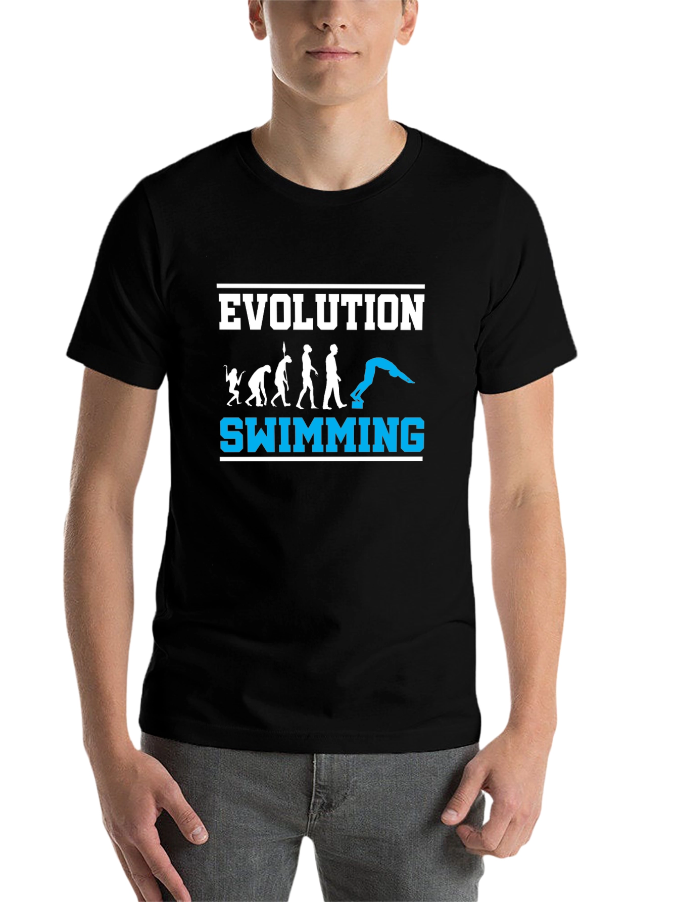Black Evolution Swimming T-Shirt - Black view 7
