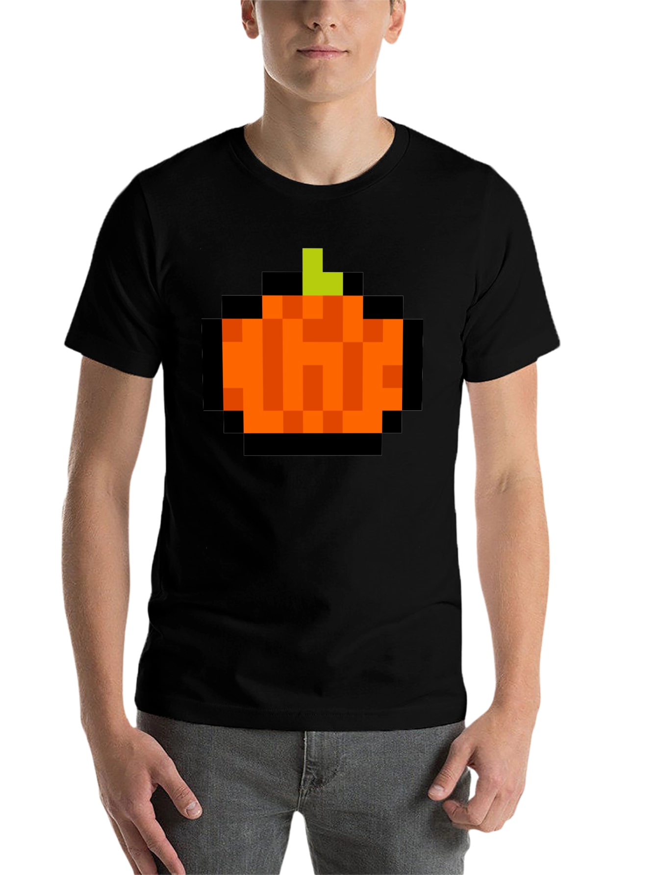 Pixelated Pumpkin T-Shirt - Retro Halloween Tee - 7