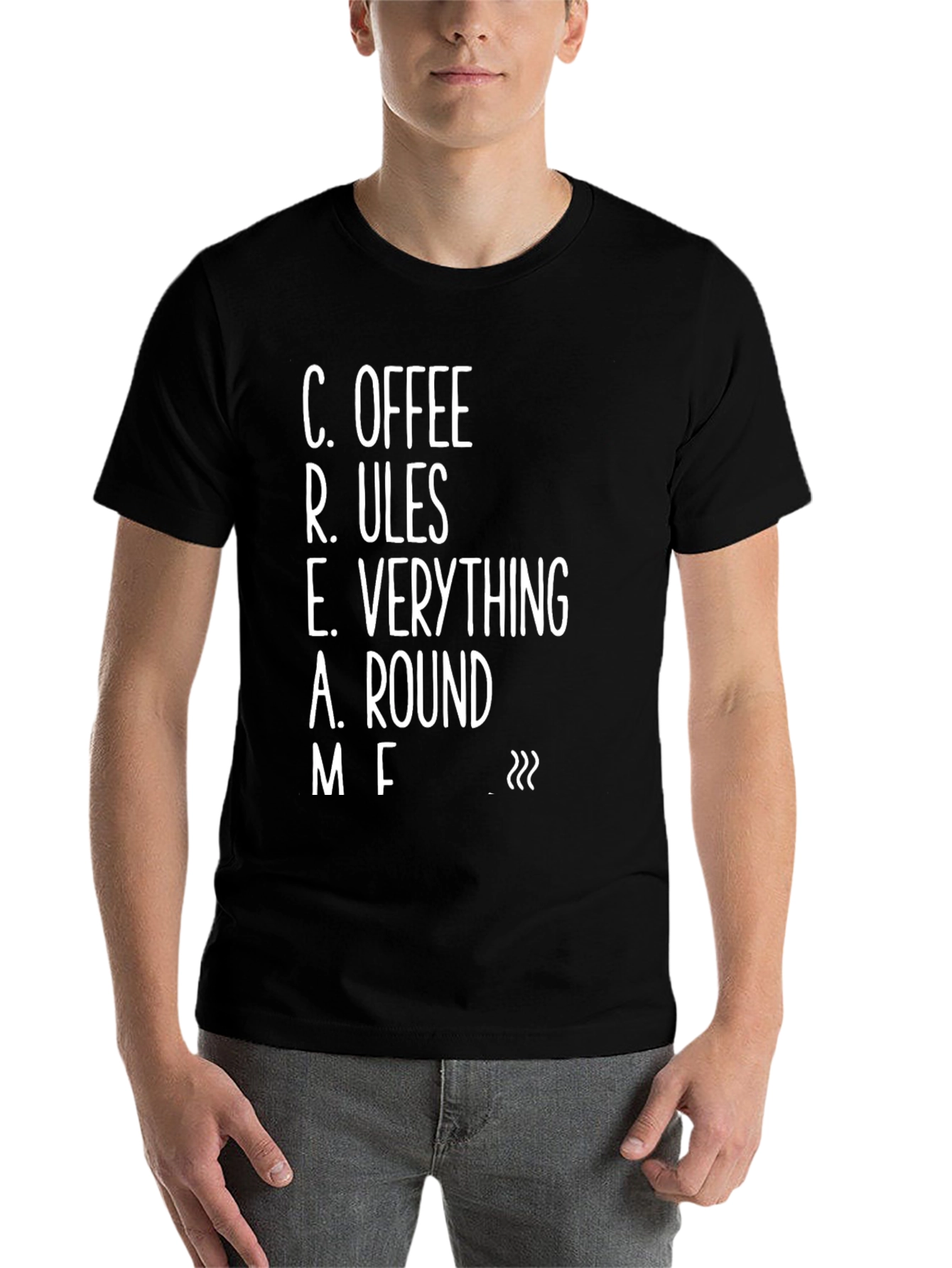Black Coffee Rules Everything Around Me - CREAMS T-Shirt view 7