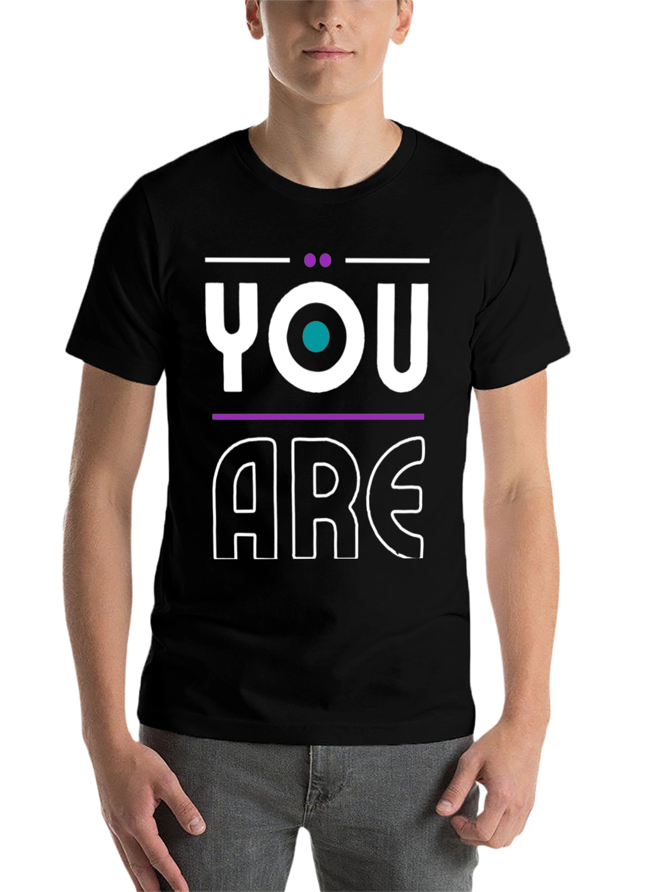 Black You Are Statement Graphic Tee - Modern Design view 7