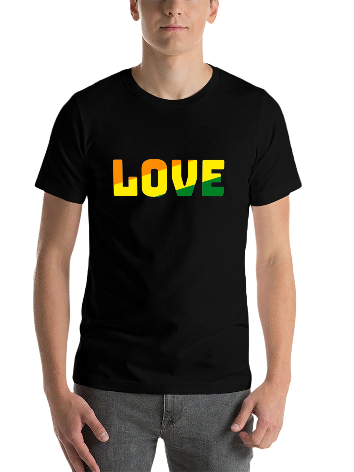 Black Love Graphic T-Shirt - Casual Black Tee view 7