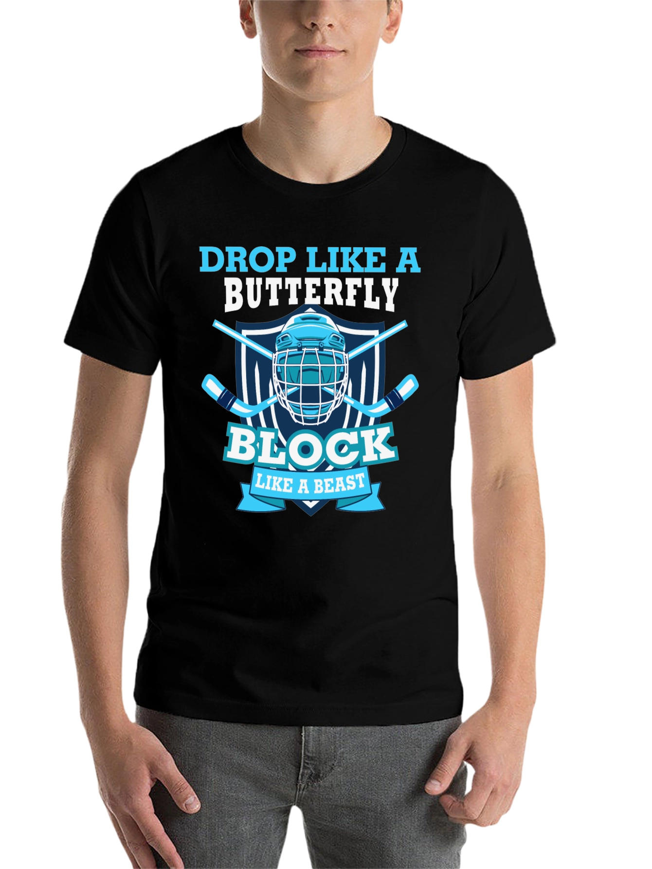 Black Drop Like a Butterfly, Block Like a Beast T-Shirt view 7