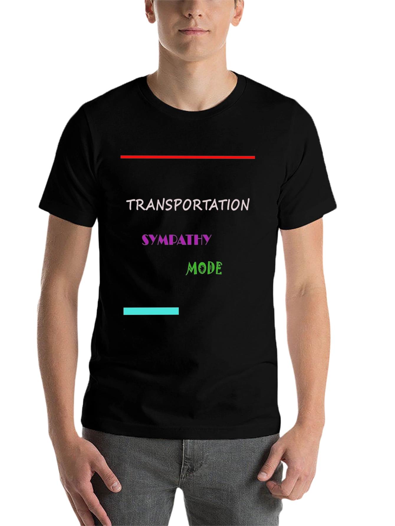 Black Transportation Sympathy Mode Black T-Shirt view 7