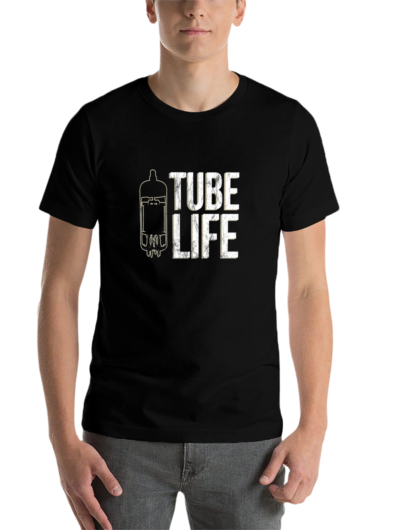 Black Tube Life Graphic T-Shirt - Black view 7