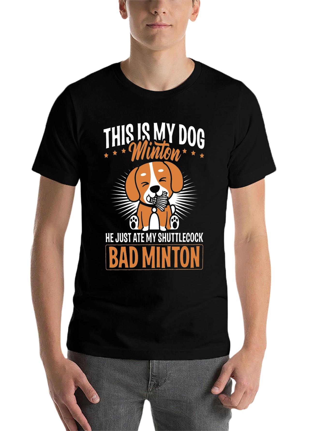 Bad Minton Dog T-Shirt - 7