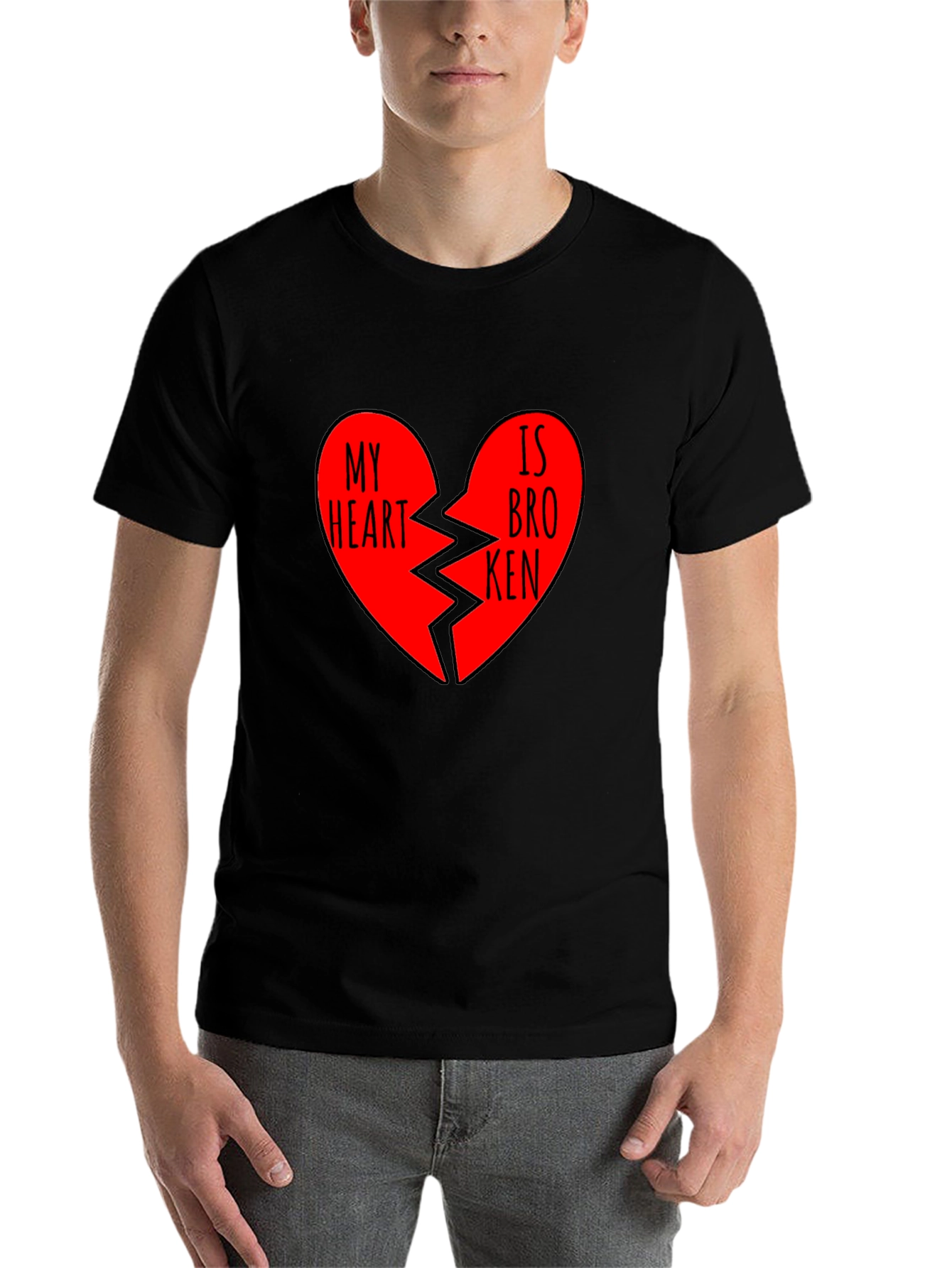 Black My Heart is Broken Graphic T-Shirt view 7