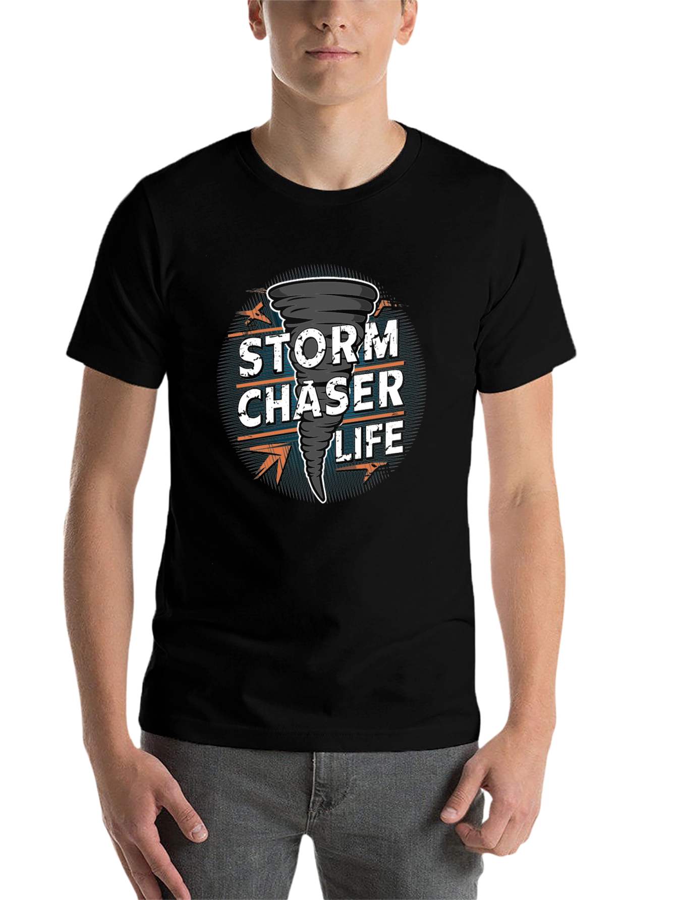 Black Storm Chaser Life Graphic Tee - Black view 7
