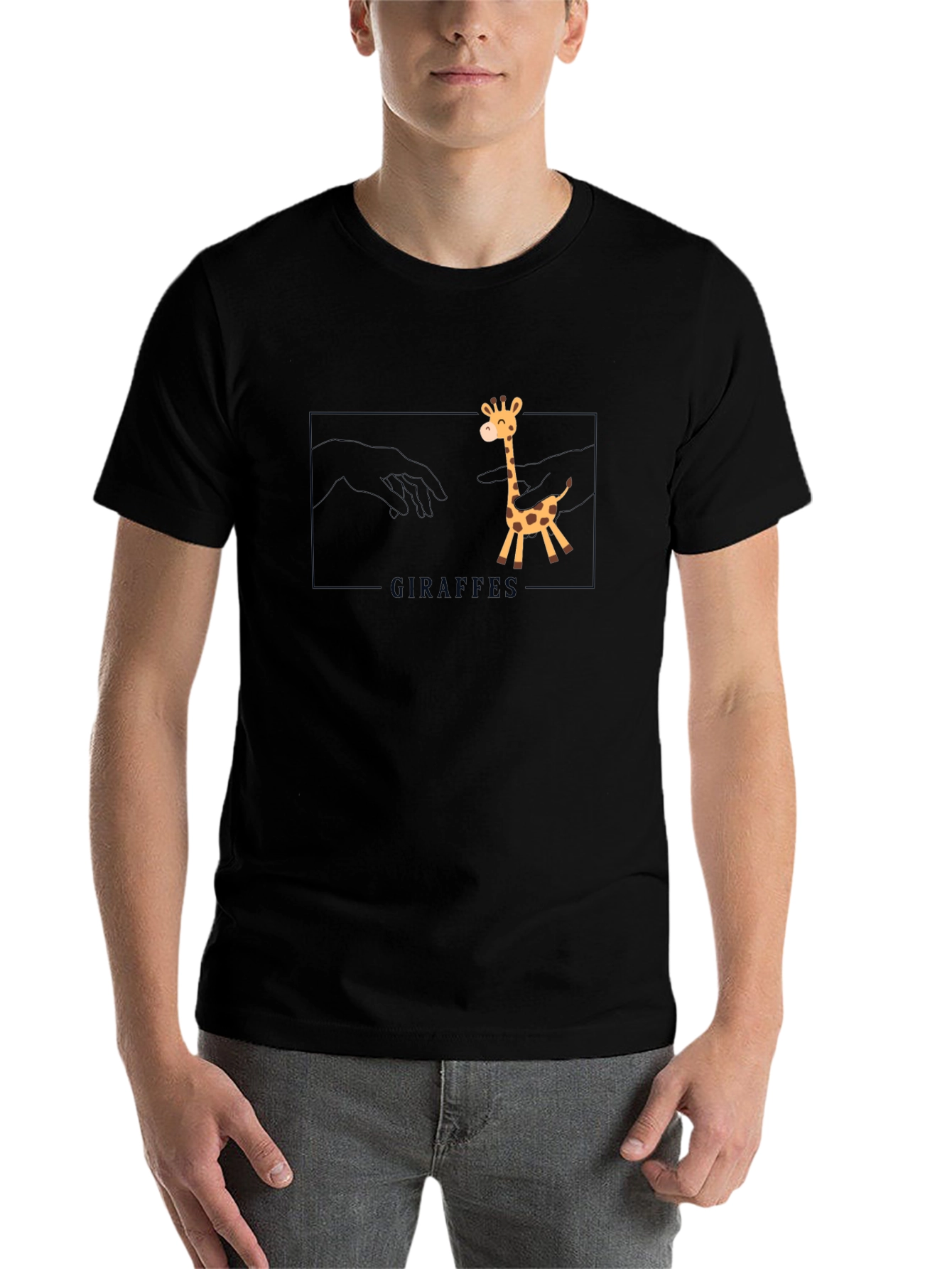 Black Giraffe Creation Black T-Shirt view 7