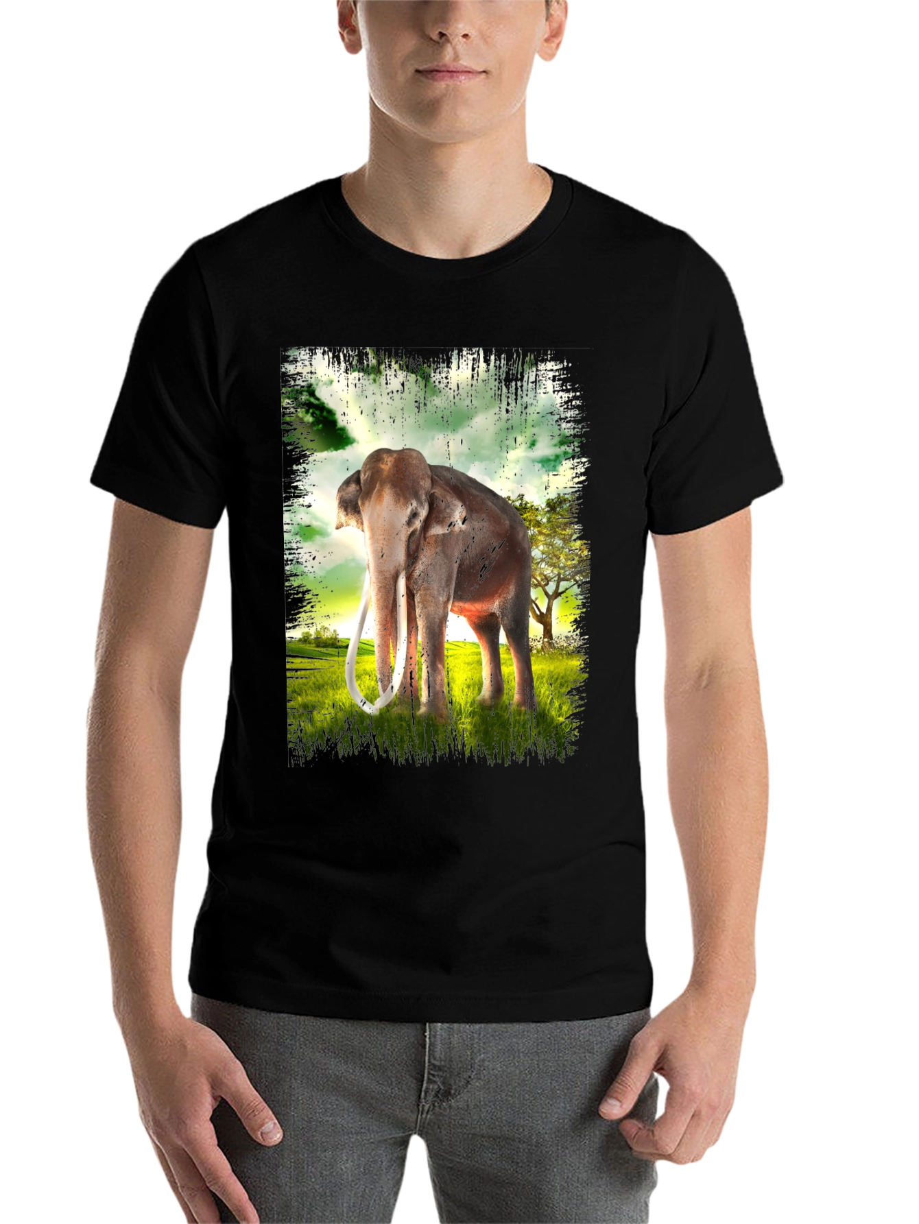 Black Elephant Graphic T-Shirt view 7