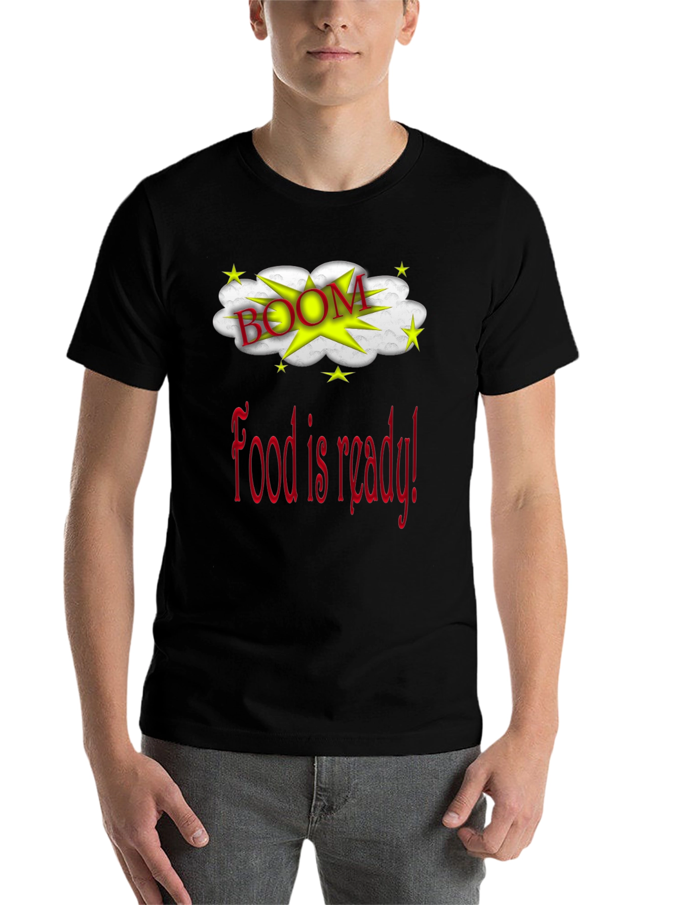 Black Food Is Ready Boom Graphic T-Shirt view 7