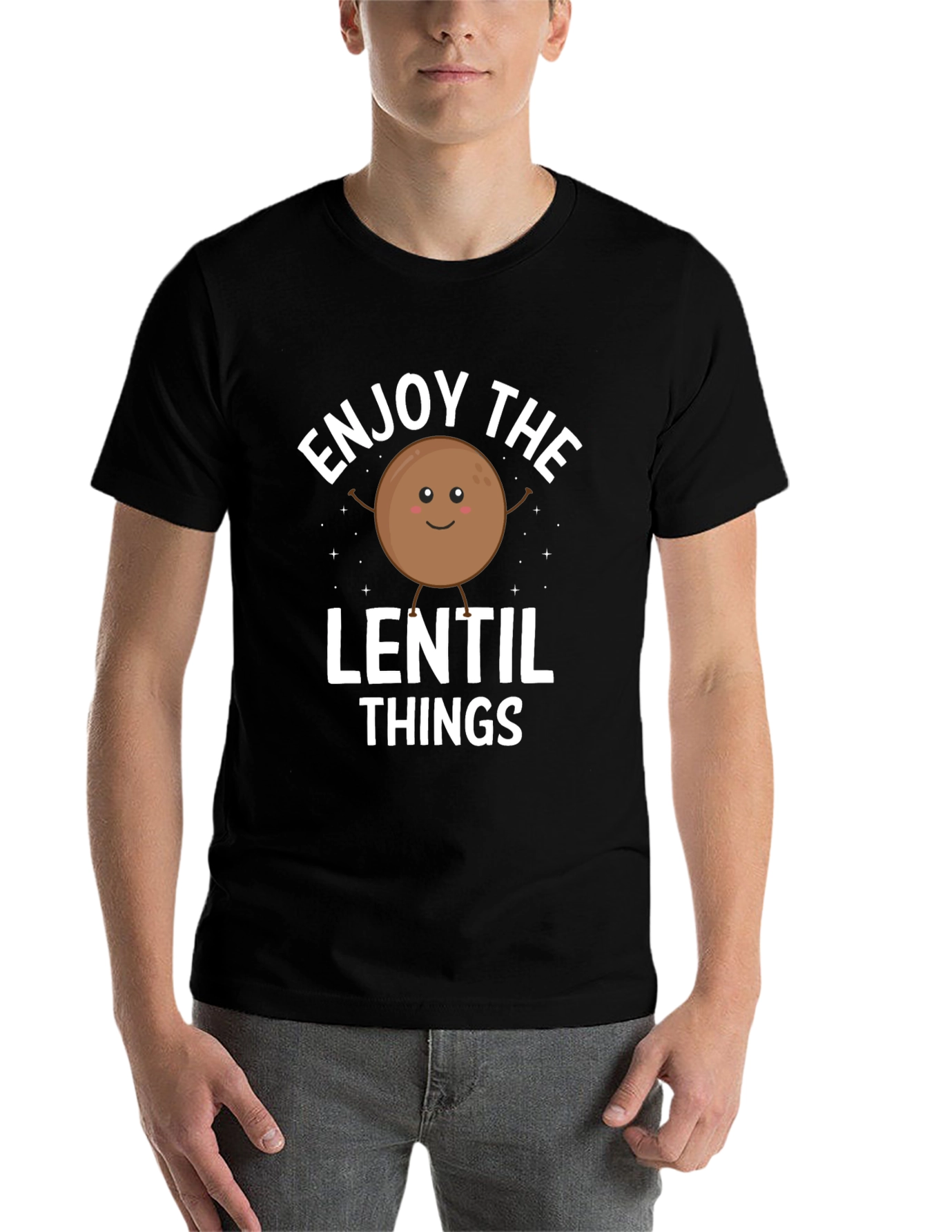 Black Enjoy the Lentil Things Black Graphic Tee view 7