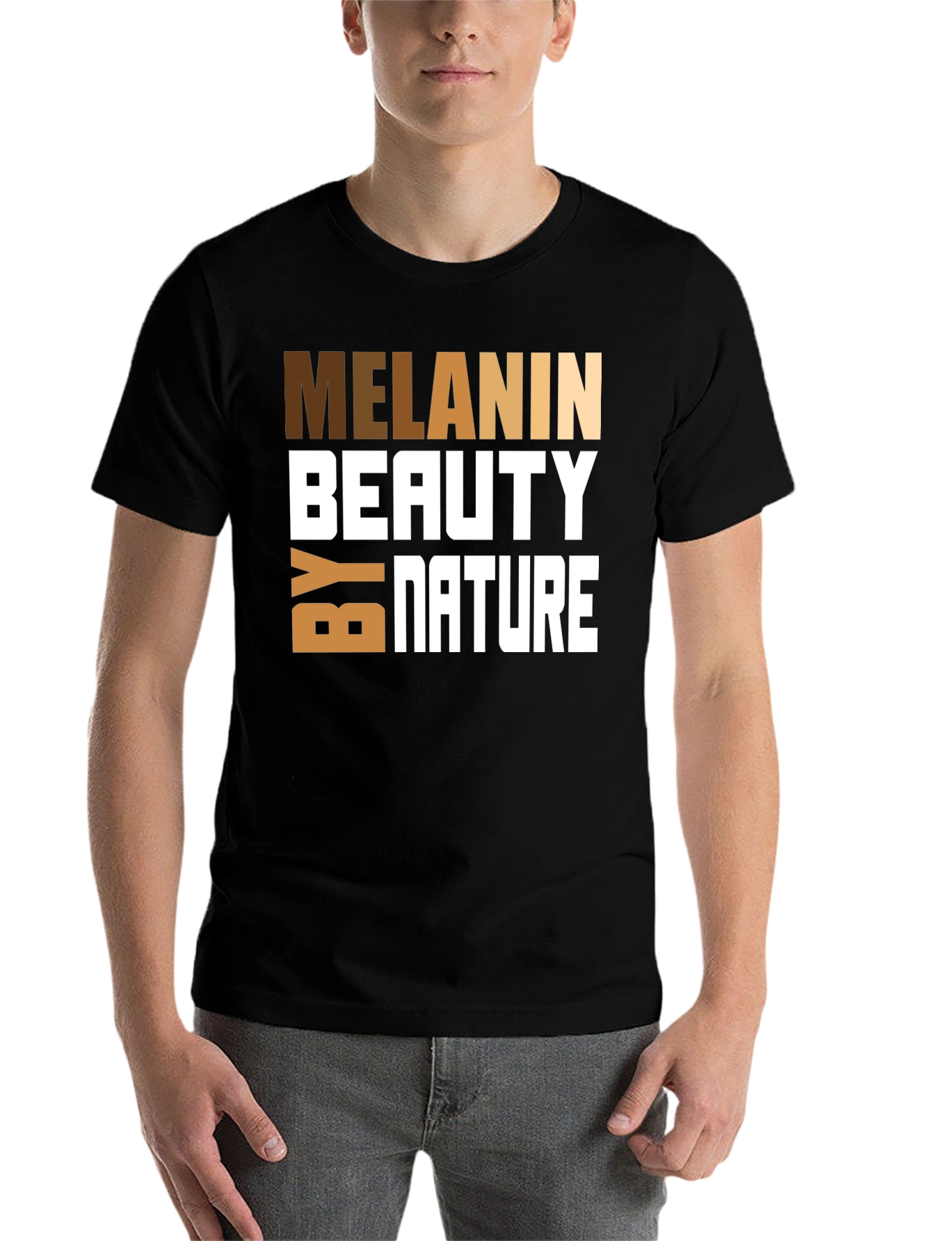 Black Melanin Beauty by Nature Graphic Tee view 7