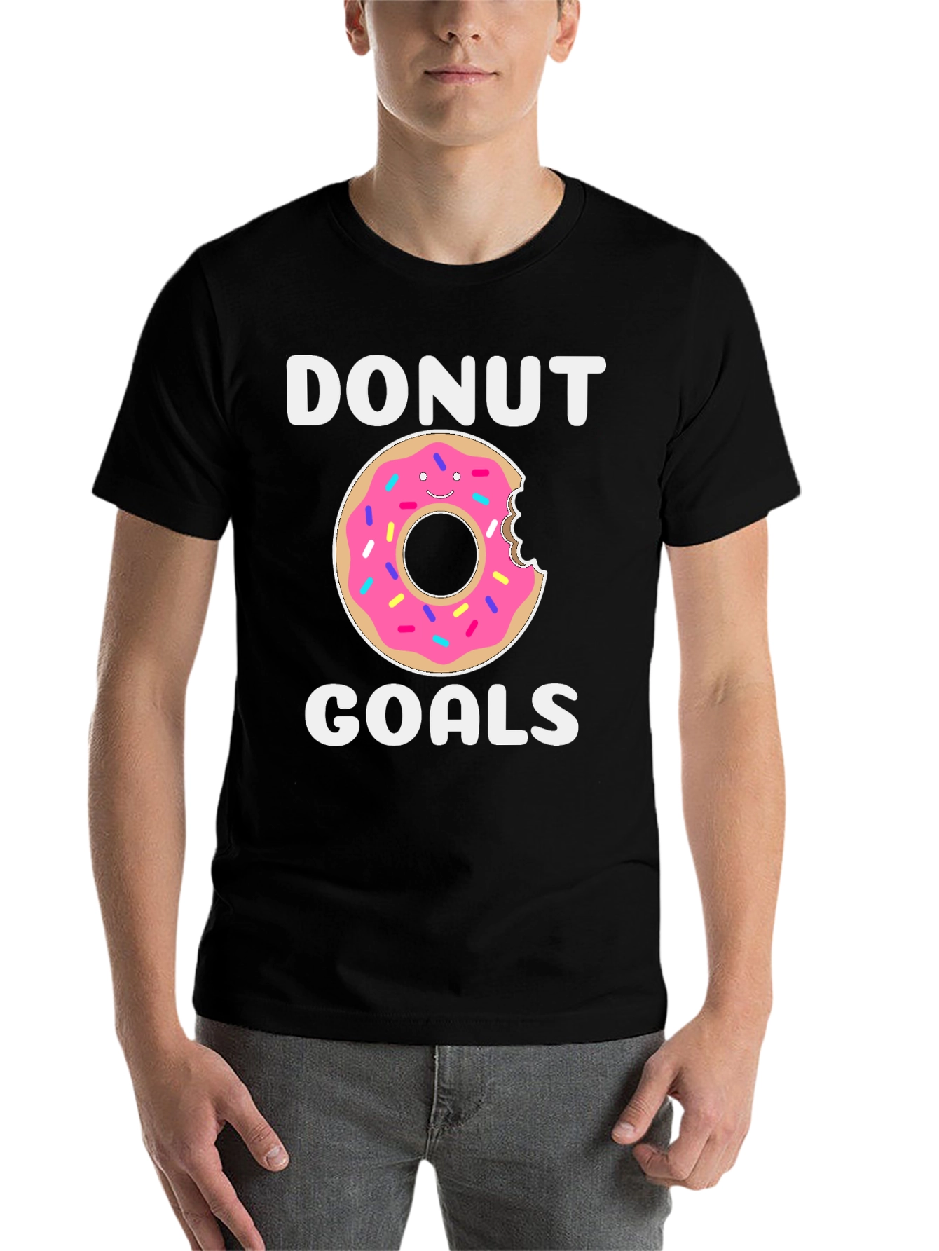 Black Donut Goals Graphic T-Shirt view 7