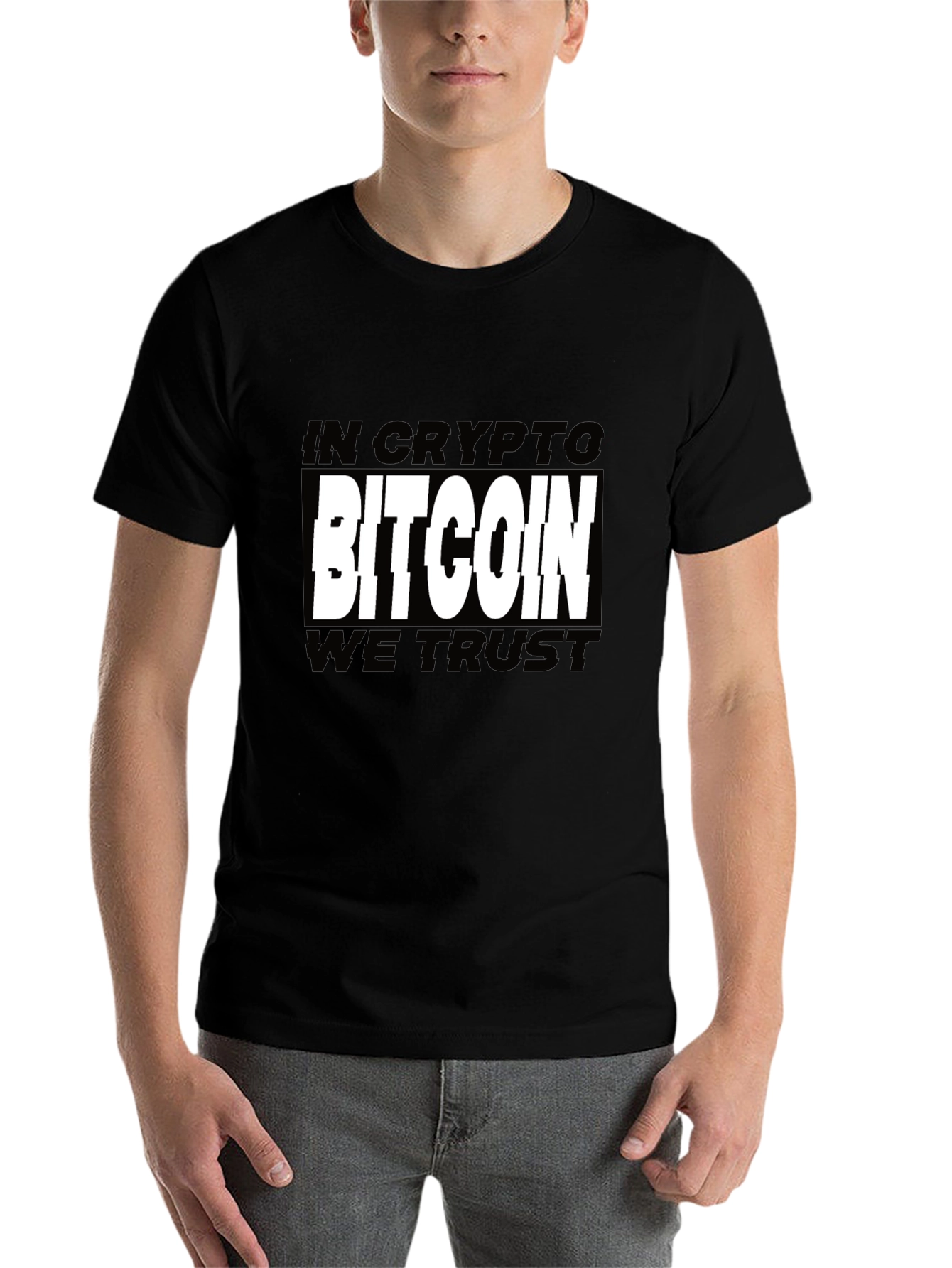 Black Bitcoin Crypto Graphic Tee view 7