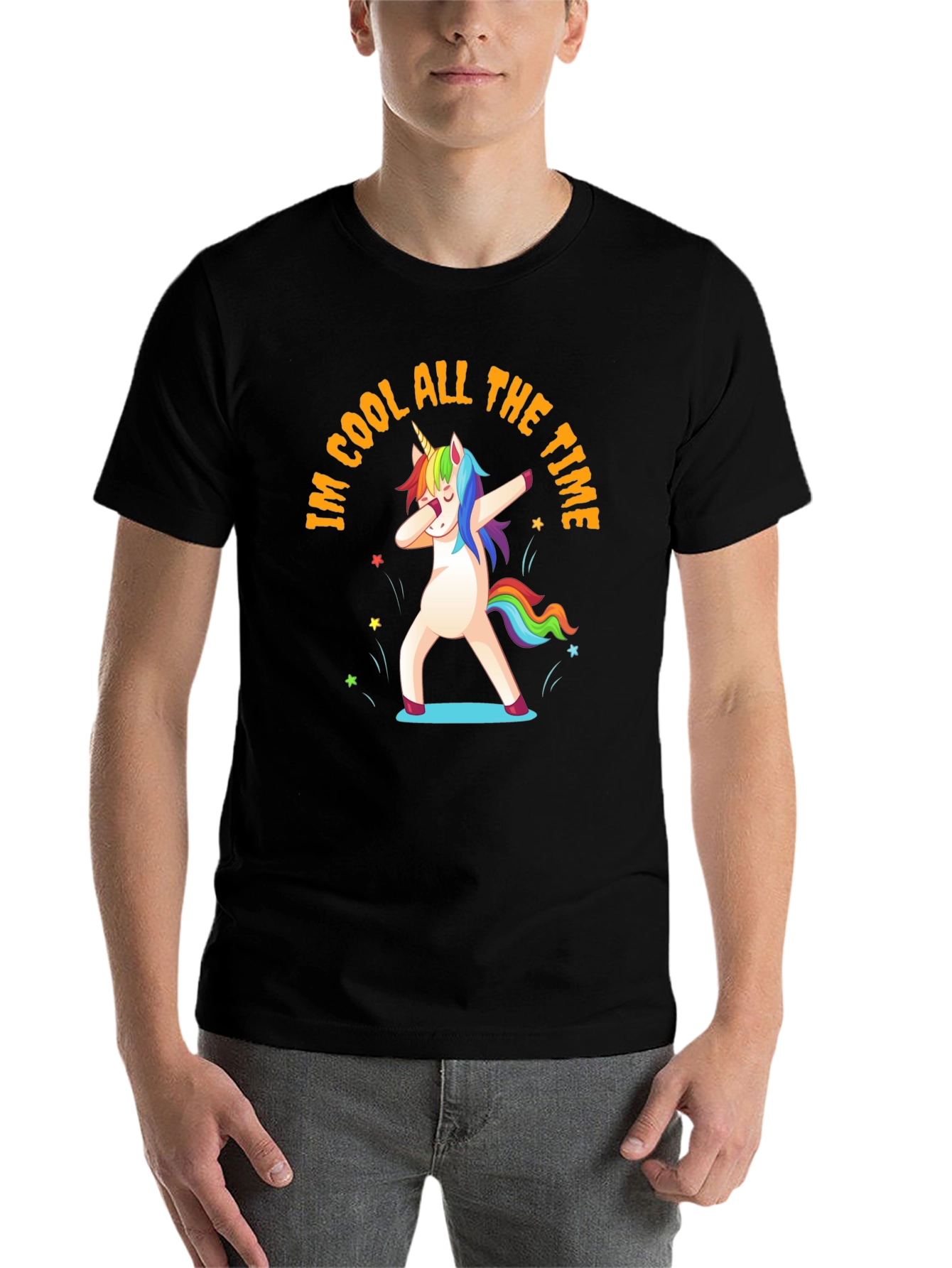 Black Cool Unicorn Dab T-Shirt - All The Time view 7