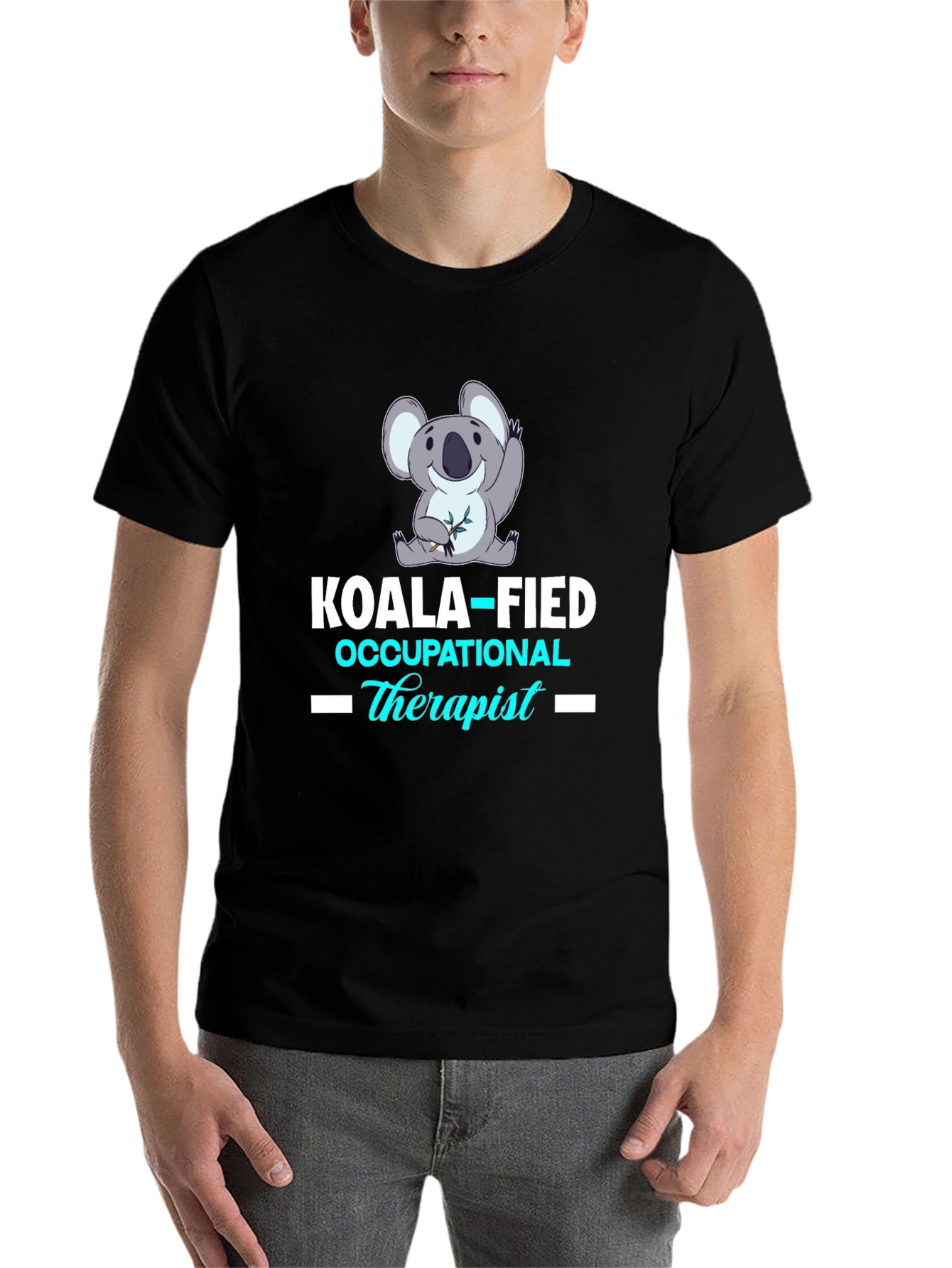 Black Koala-fied Occupational Therapist T-Shirt view 7
