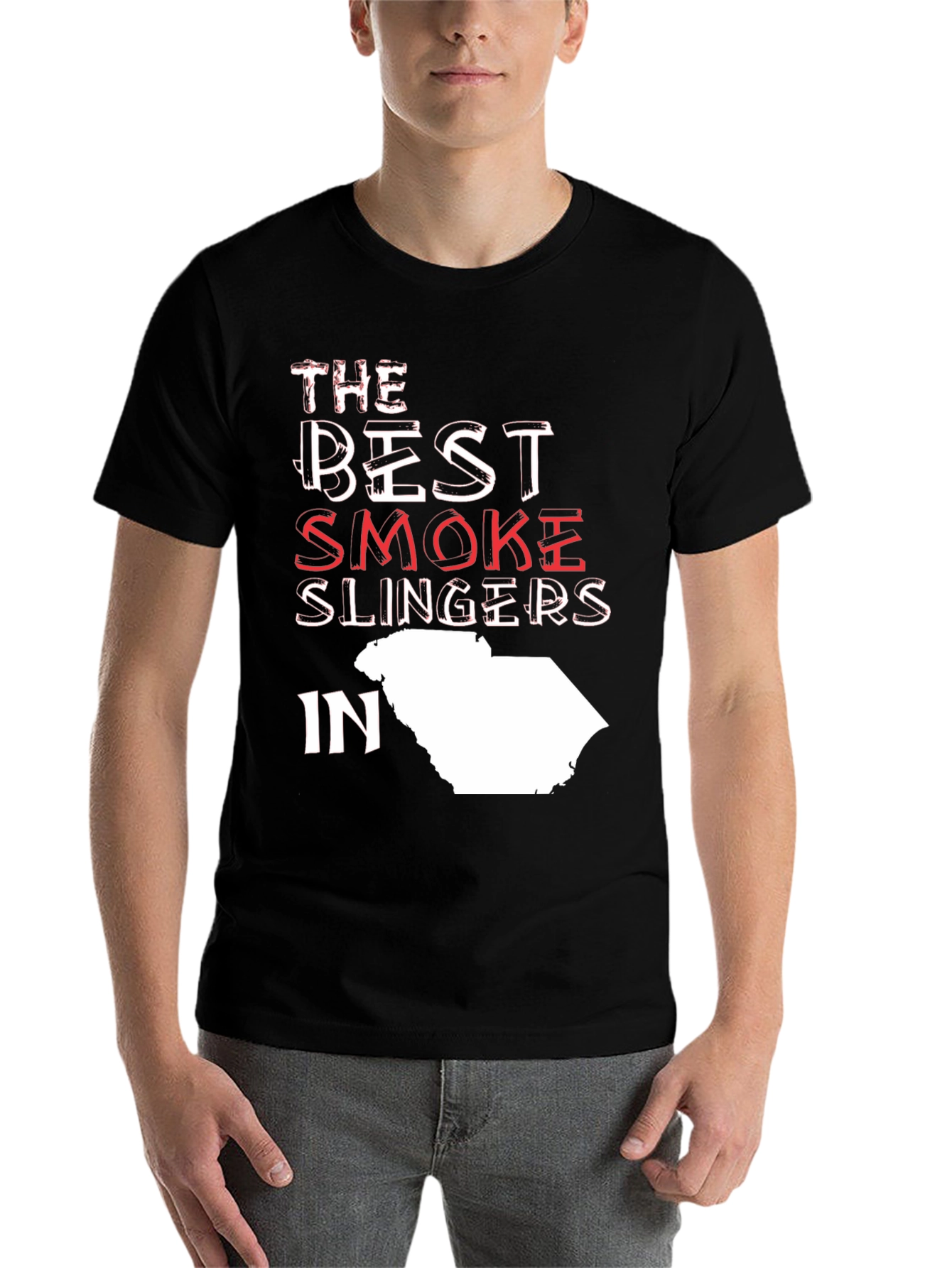 Black Best Smoke Slingers T-Shirt - Stylish Novelty Tee view 7