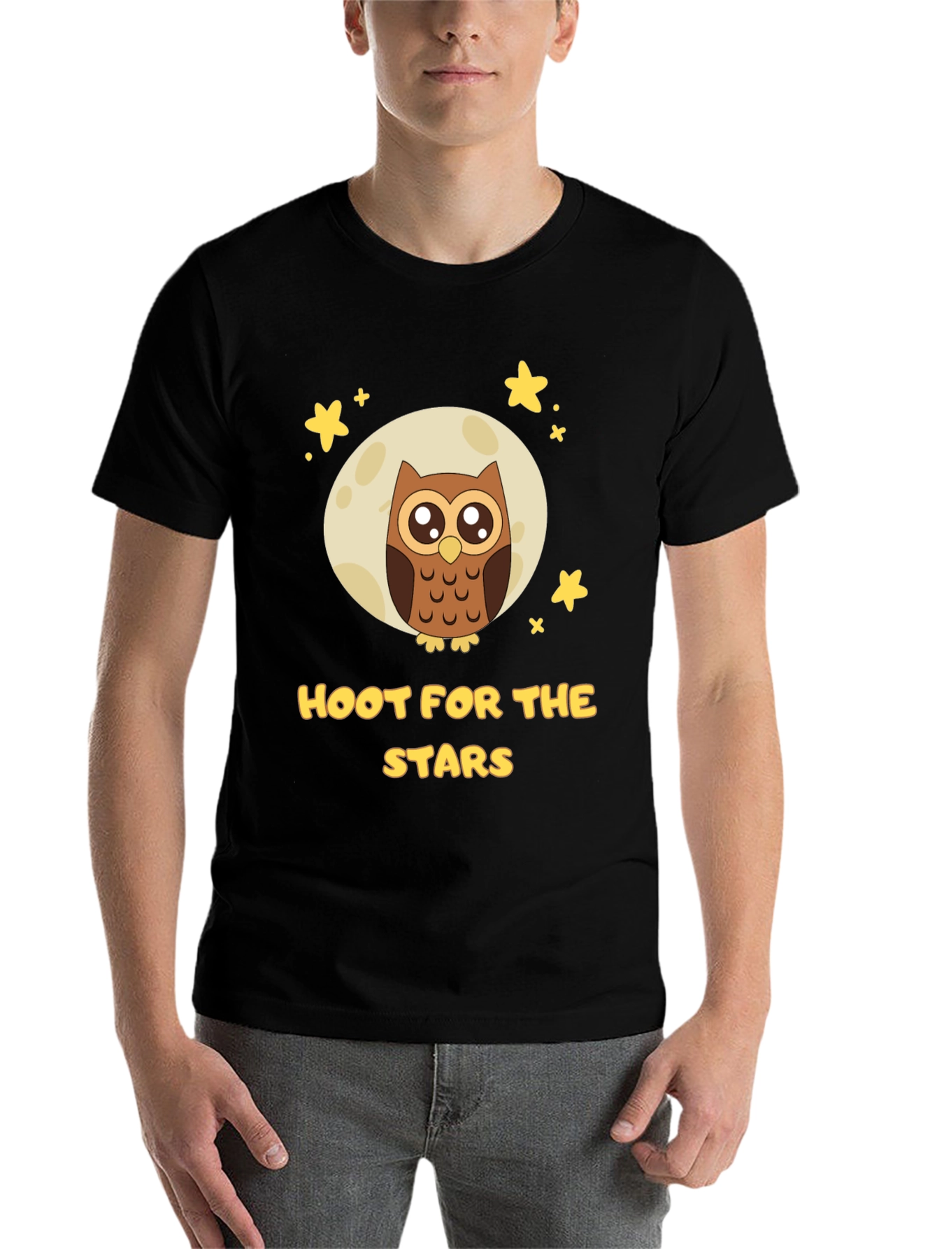 Black Hoot For The Stars Owl Graphic T-Shirt view 7
