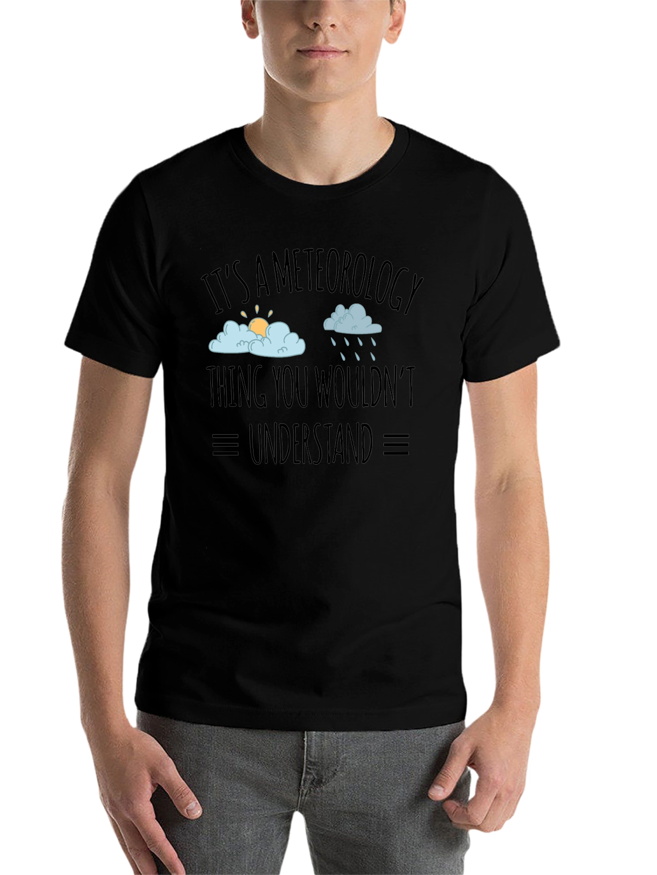 Black Meteorology T-Shirt - Weather Humor Tee view 7