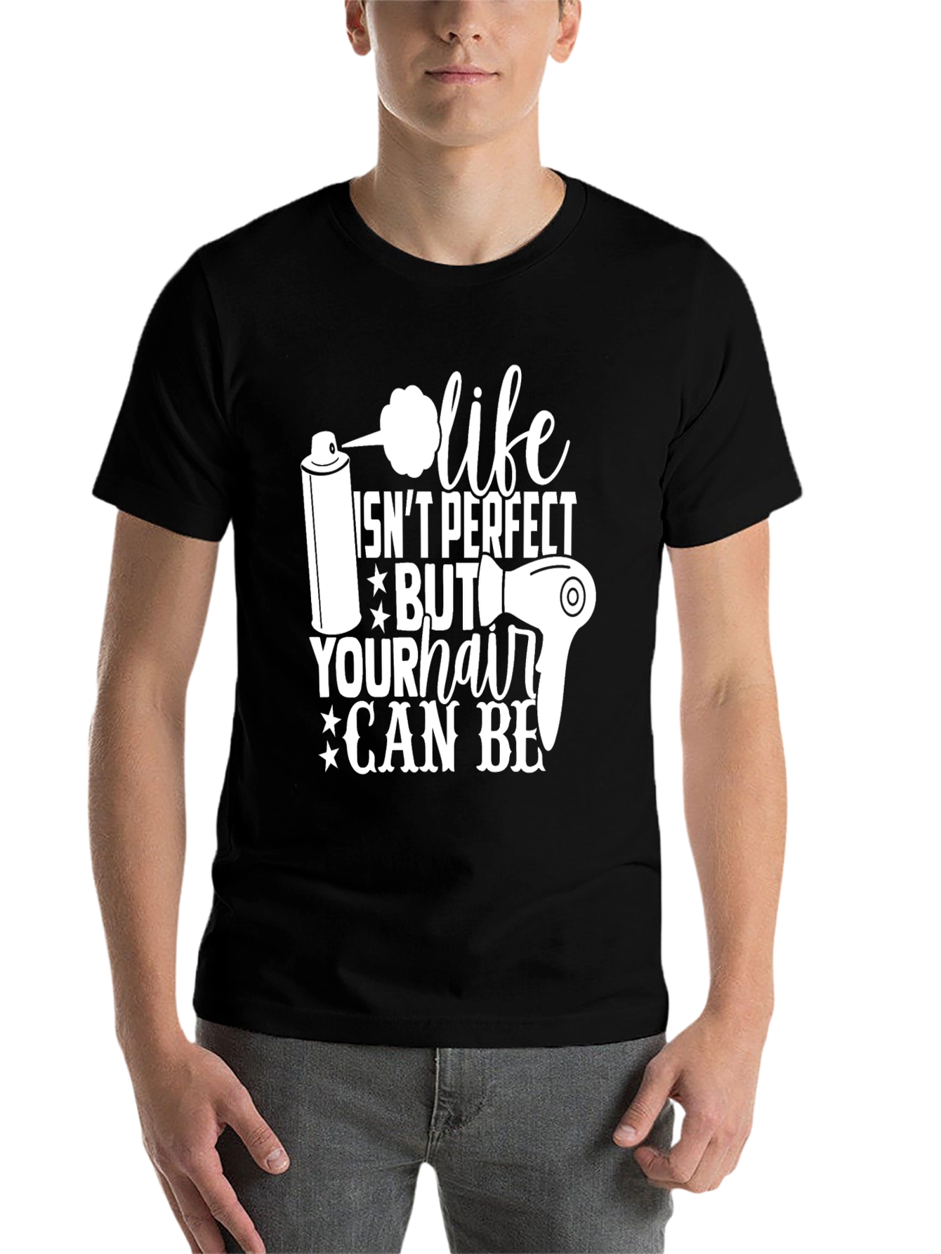 Black Life Isn't Perfect Hair Stylist Graphic T-Shirt view 7