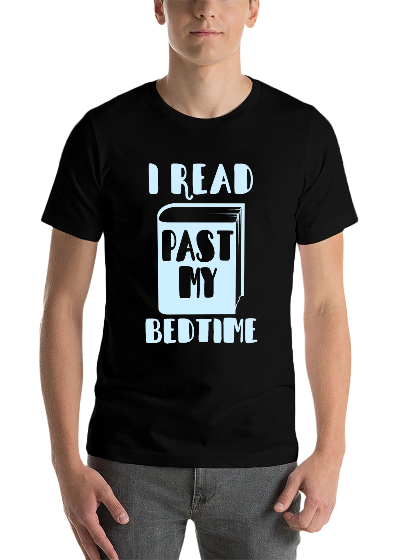 Black I Read Past My Bedtime Novelty T-Shirt view 7