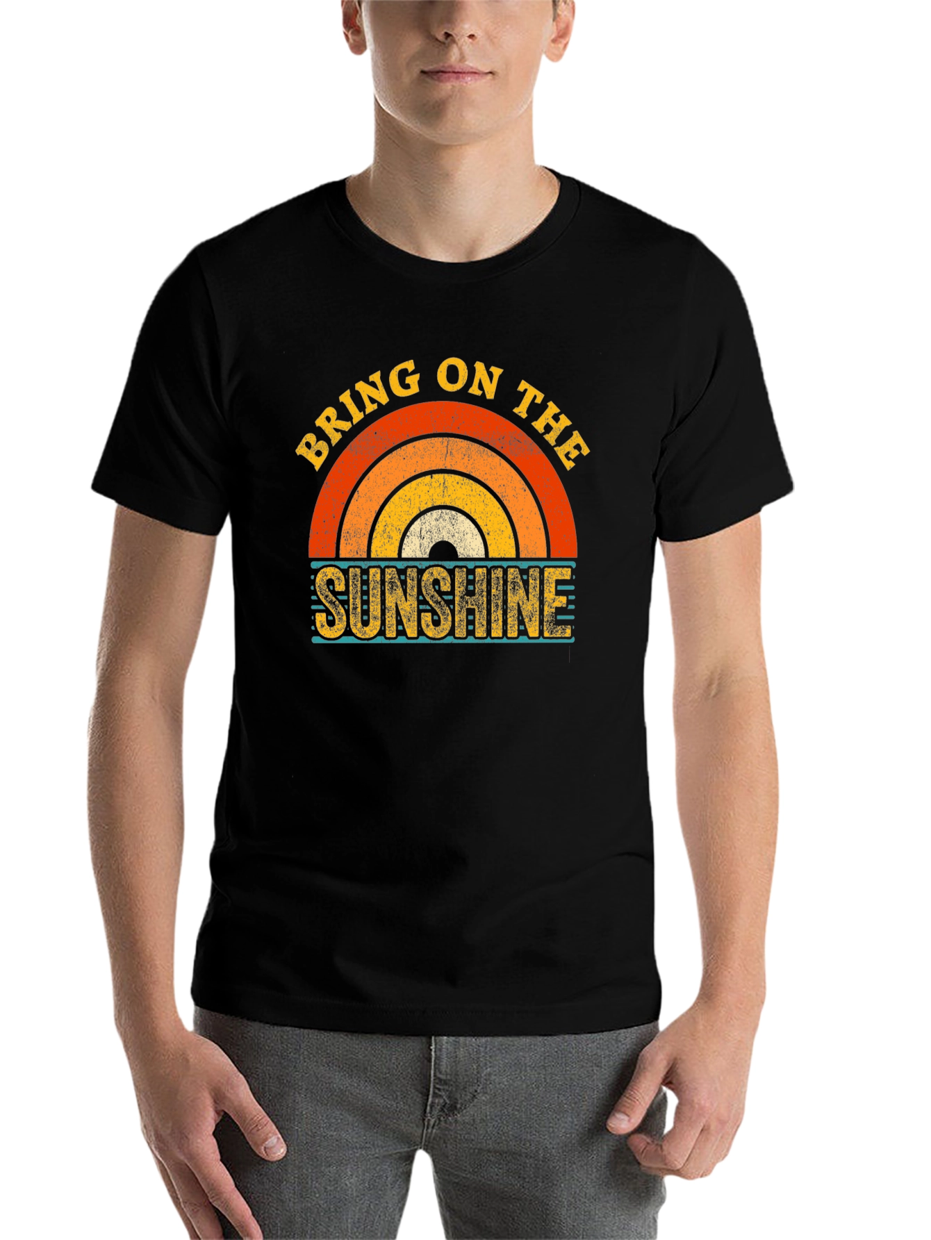 Black Bring On The Sunshine Graphic Tee view 7