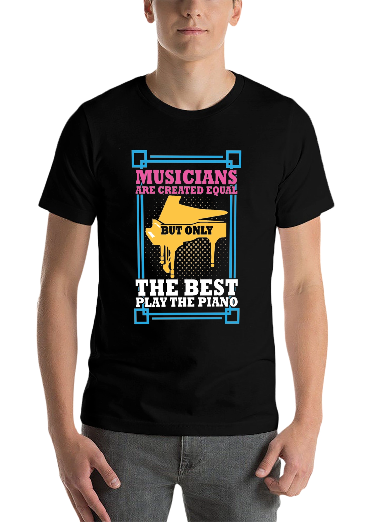 Black Musician's Piano T-Shirt view 7