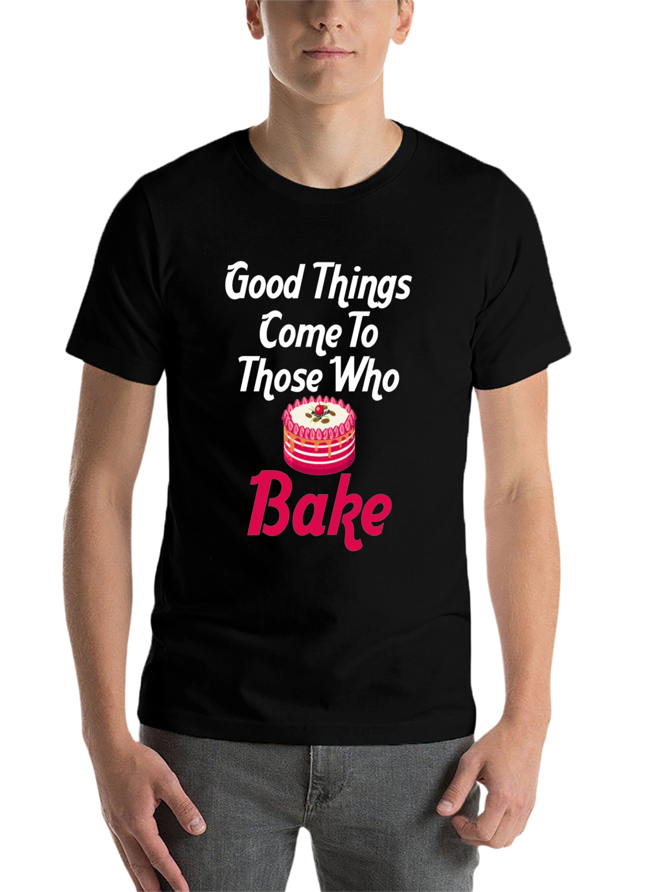 Black Good Things Come To Those Who Bake T-Shirt view 7