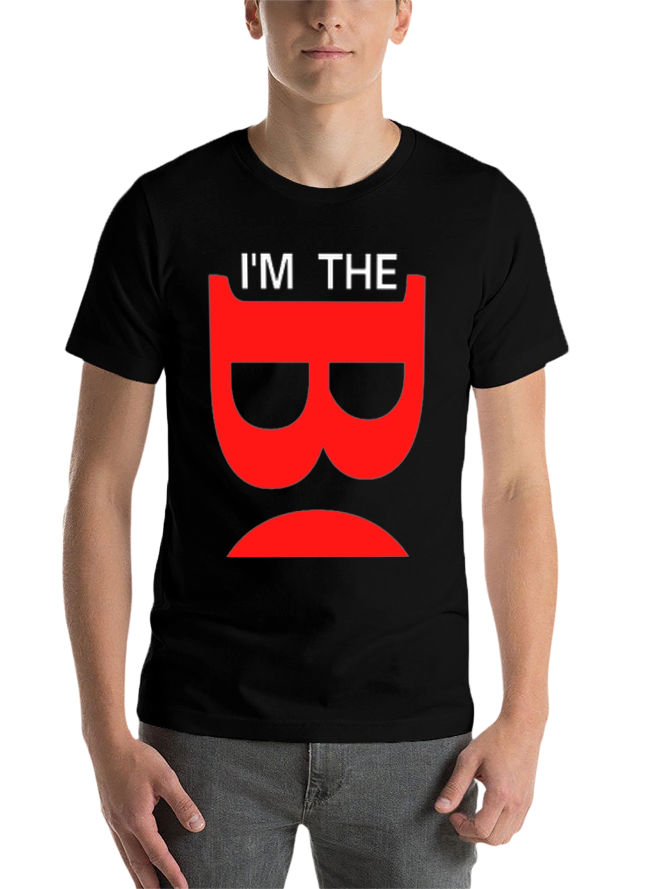 Black I'm The B Black T-Shirt Funny Letter Graphic Tee view 7