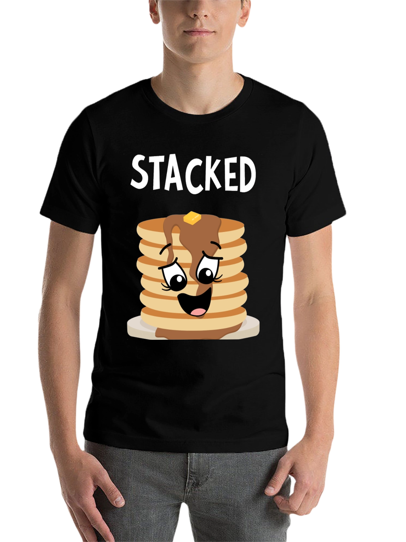 Stacked Pancakes Graphic Tee - Foodie T-Shirt - 7
