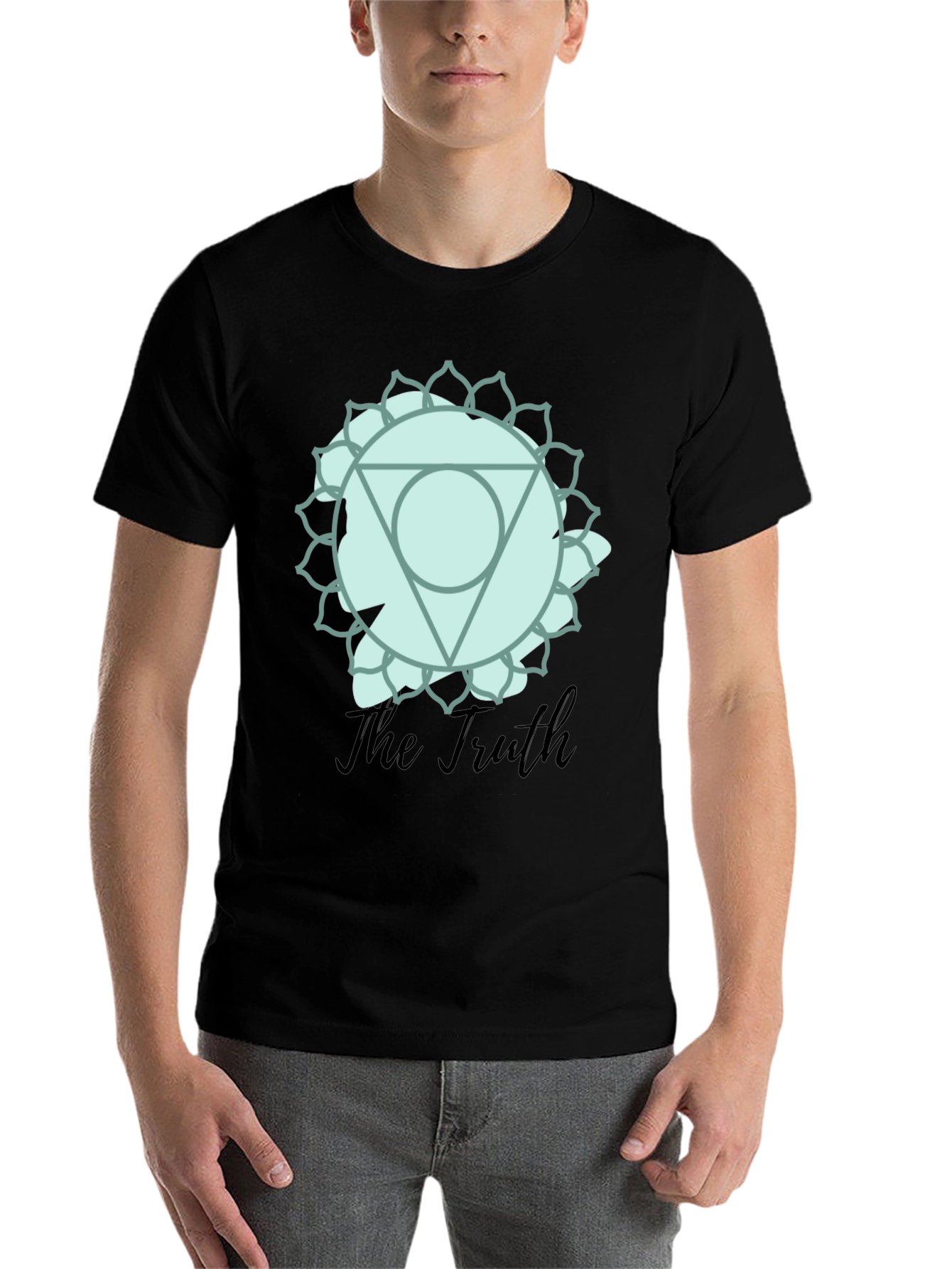 Black Truth Chakra Graphic T-Shirt - Mens Black Tee view 7